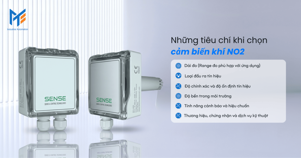 Những tiêu chí khi chọn cảm biến khí NO2