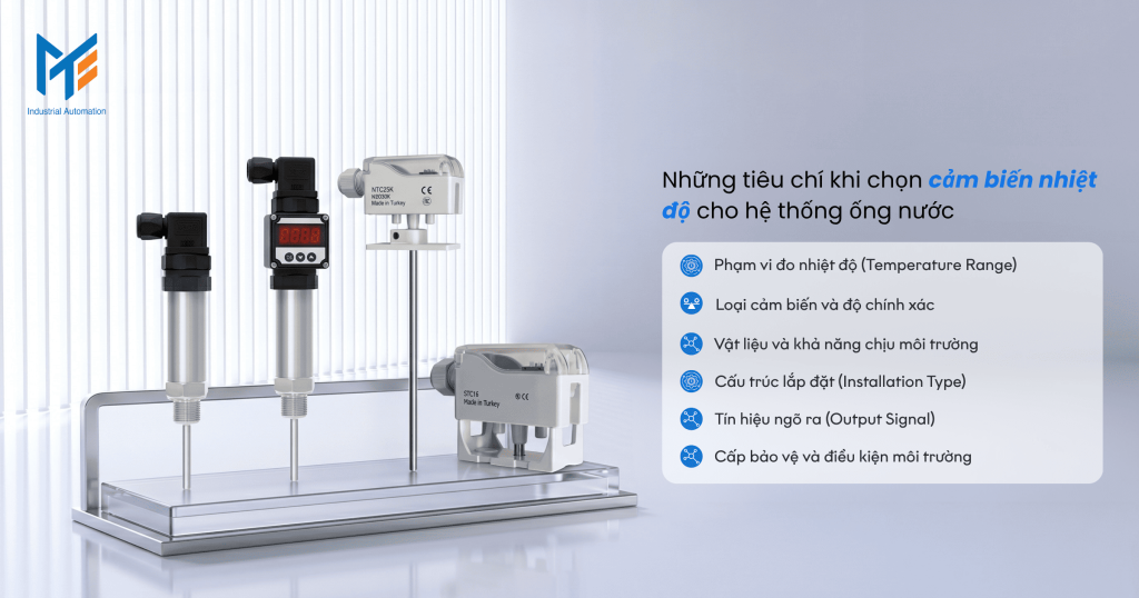 Những tiêu chí khi chọn cảm biến nhiệt độ cho hệ thống ống nước