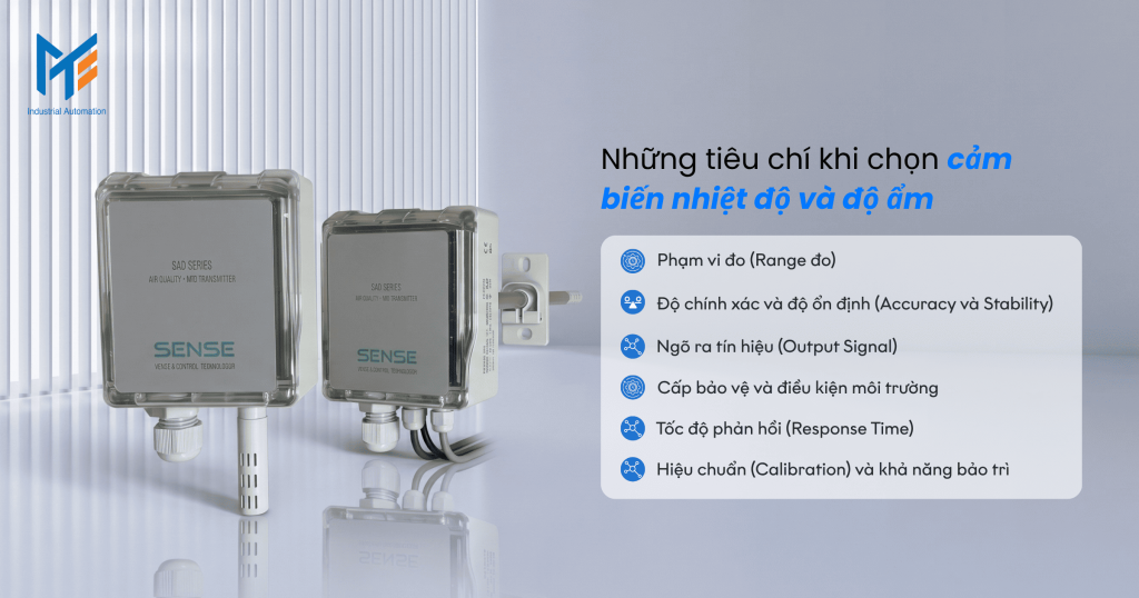 Những tiêu chí khi chọn cảm biến nhiệt độ và độ ẩm