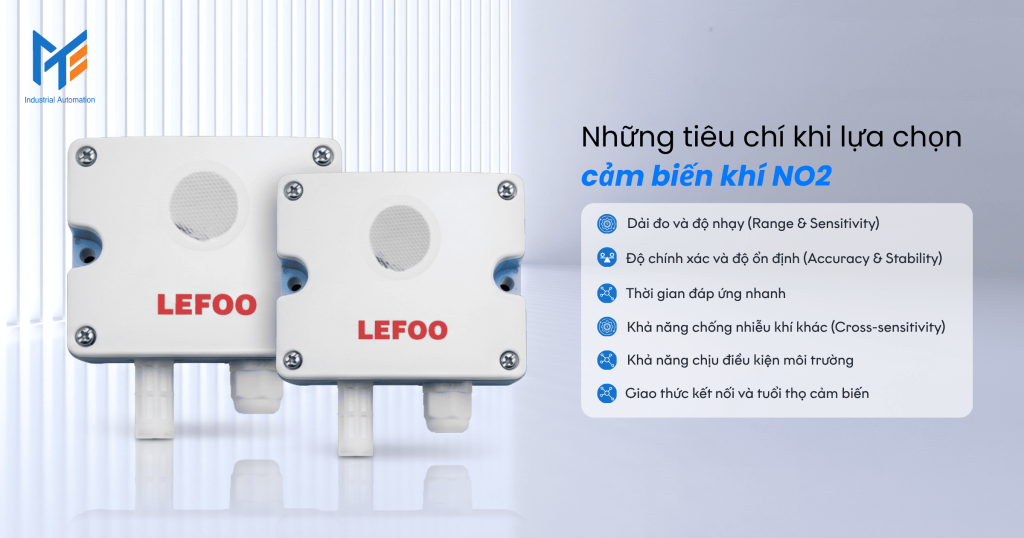 Những tiêu chí khi lựa chọn cảm biến khí NO2