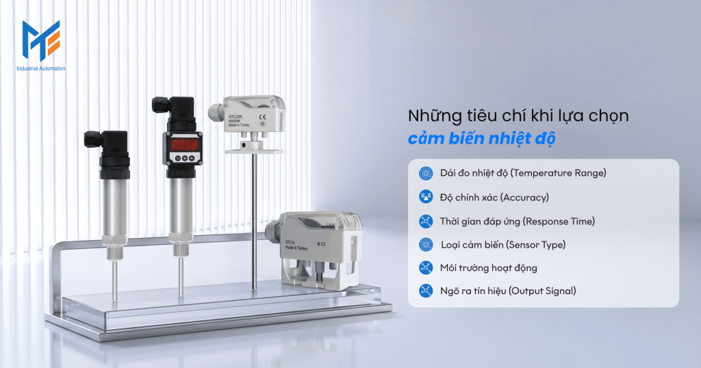 Những tiêu chí khi lựa chọn cảm biến nhiệt độ