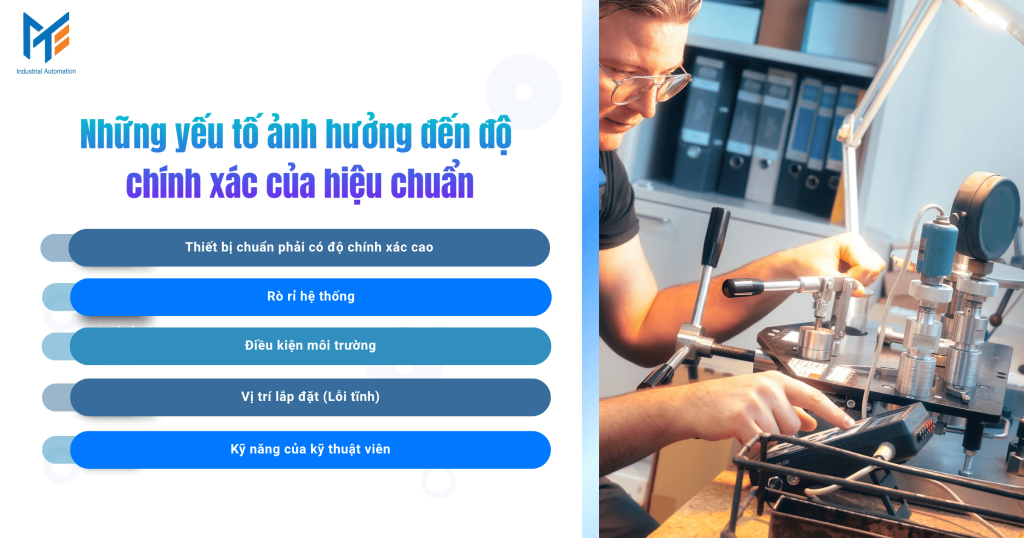 Những yếu tố ảnh hưởng đến độ chính xác của hiệu chuẩn