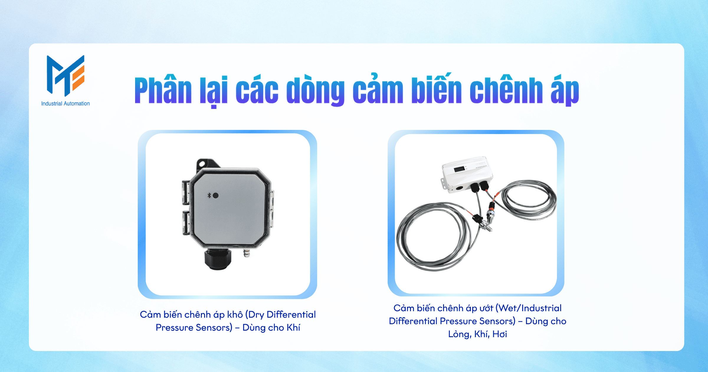 Phân loại cảm biến chênh lệch áp suất
