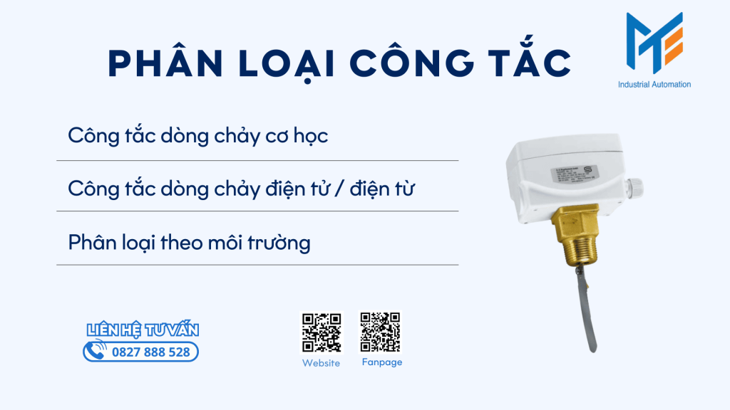 Phân loại chi tiết các công tắc dòng chảy