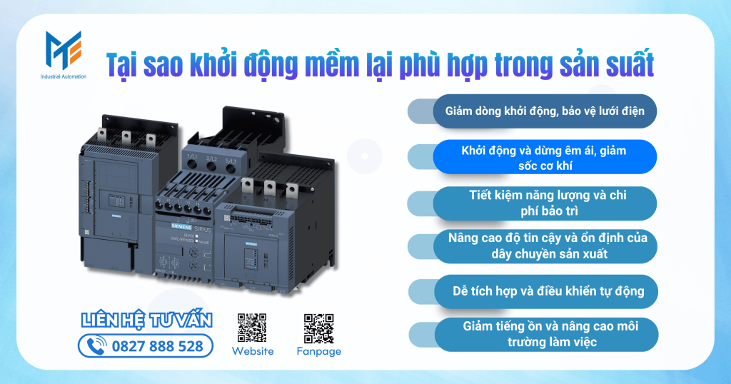 Tại sao khởi động mềm lại phù hợp trong sản suất