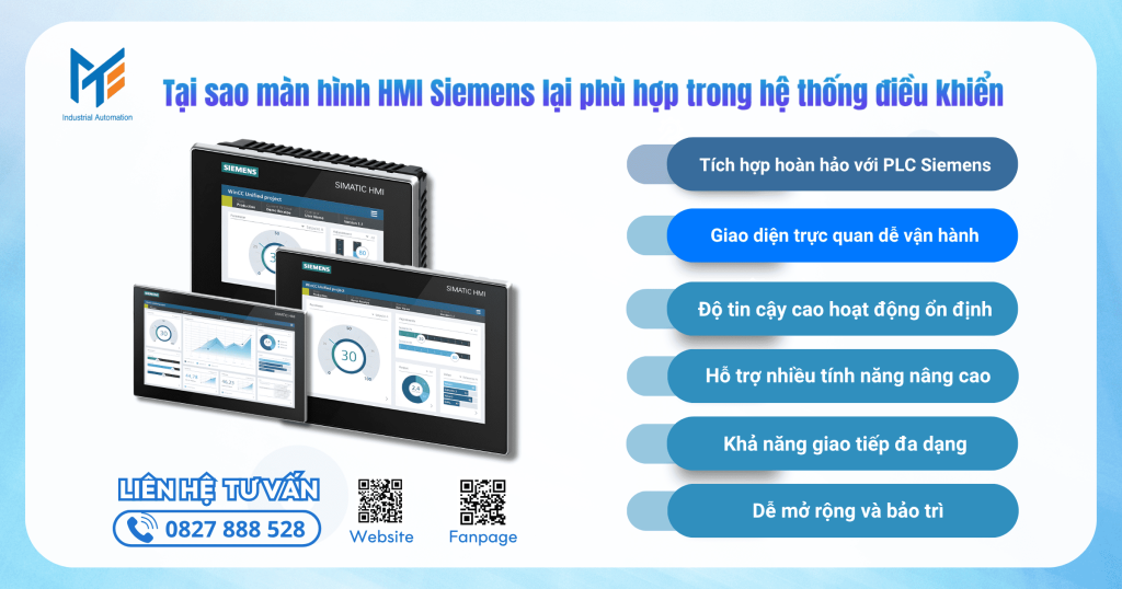 Tại sao màn hình HMI Siemens lại phù hợp trong hệ thống điều khiển