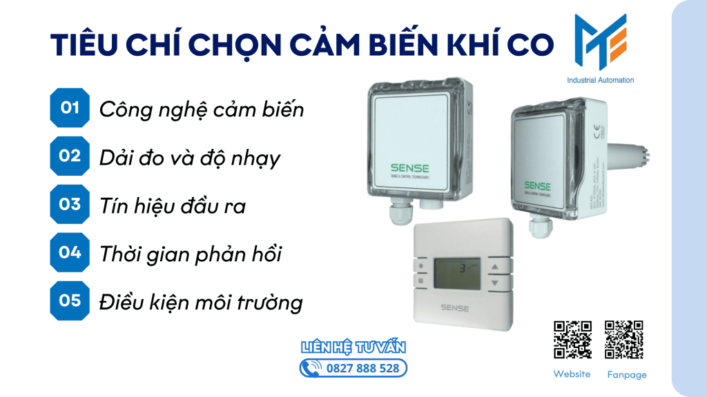 Tiêu chí chọn cảm biến khí CO