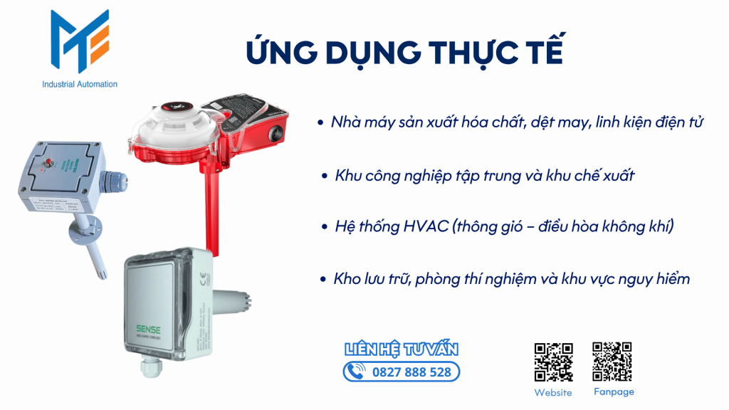 Ứng dụng thực tế của cảm biến cảm biến chất lượng không khí