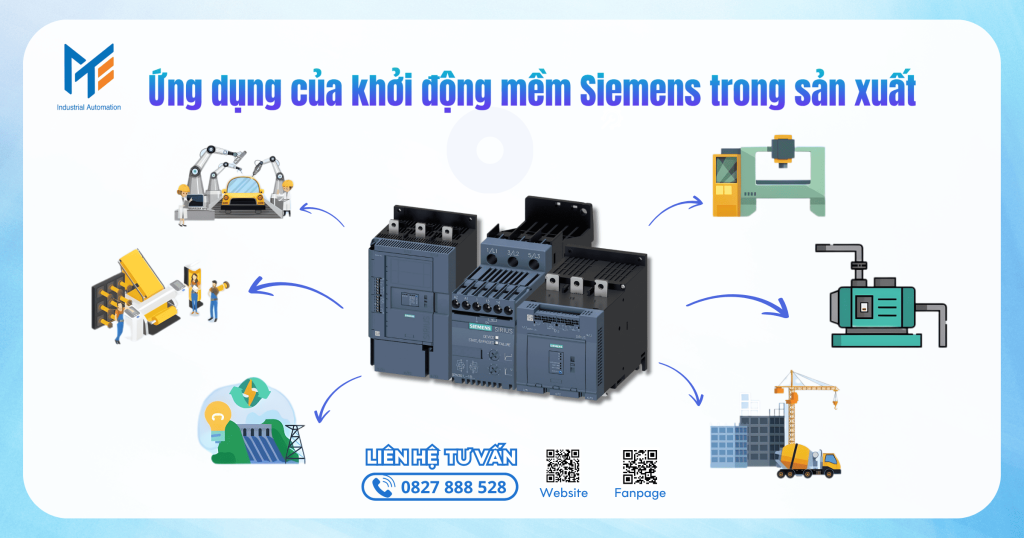 Ứng dụng của khởi động mềm Siemens trong sản xuất