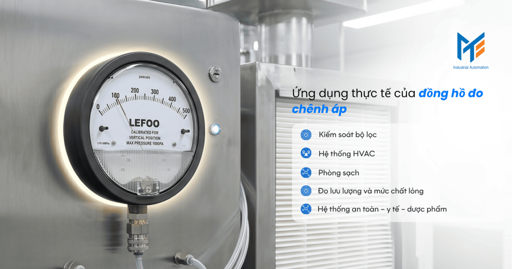 Ứng dụng thực tế của đồng hồ đo chênh áp