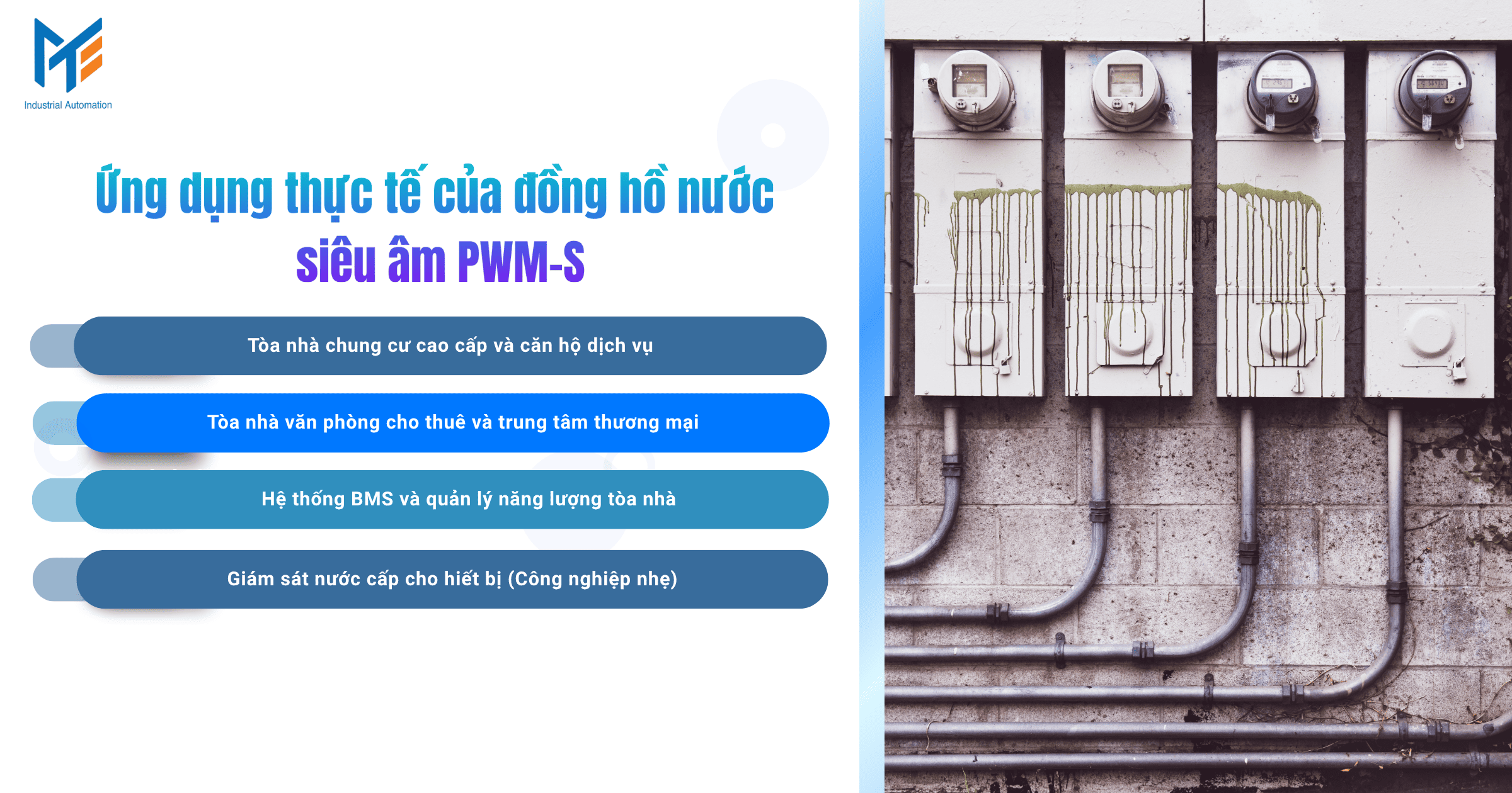 Ứng dụng thực tế của đồng hồ nước siêu âm PWM-S
