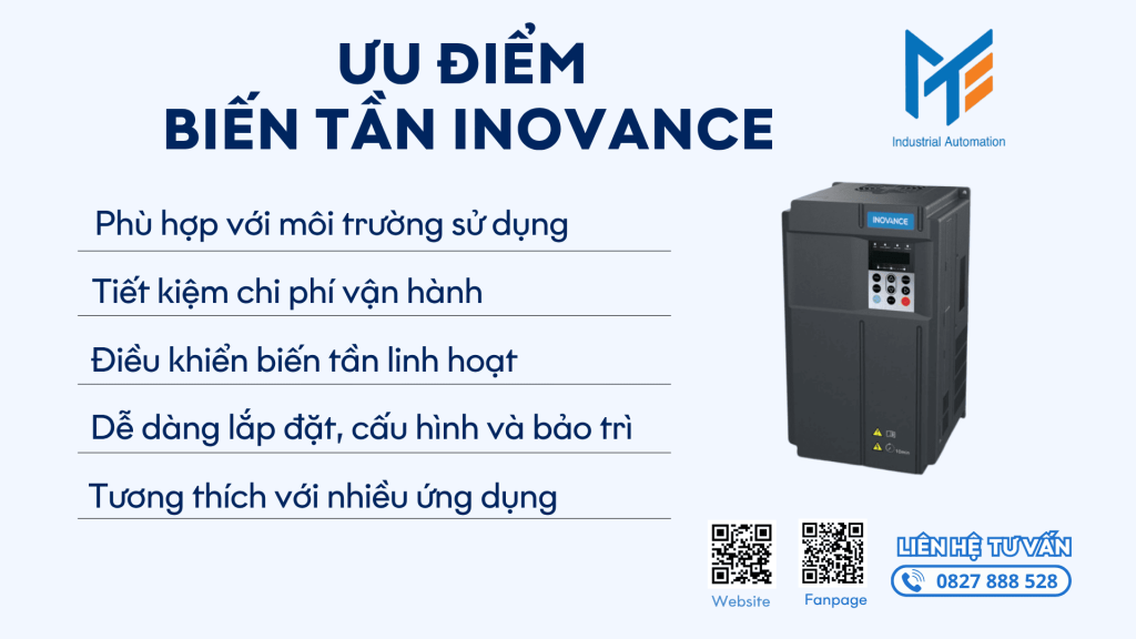 Ưu điểm nổi bật của biến tần inovance
