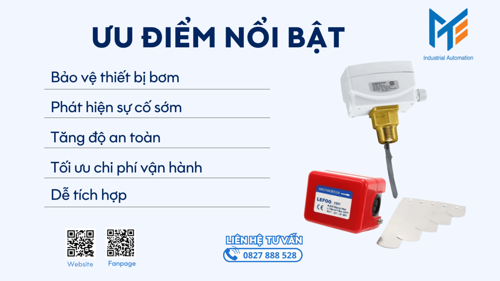 Ưu điểm khi dùng công tắc dòng chảy