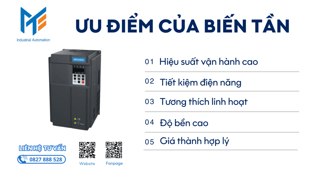 Ưu điểm của biến tần inovance