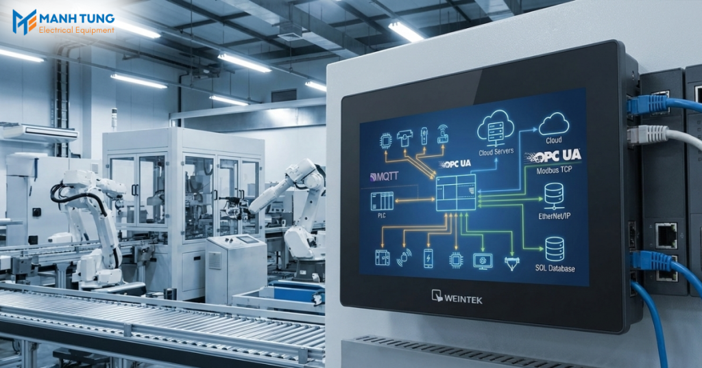 Các tiêu chí về kết nối và tích hợp của HMI Weintek