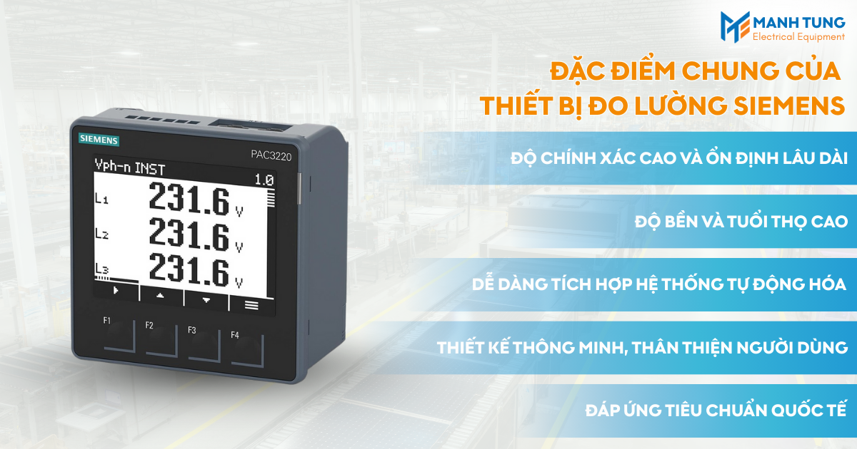 Đặc điểm chung của thiết bị đo lường Siemens