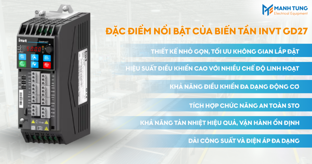 Đặc điểm nổi bật của biến tần INVT GD27