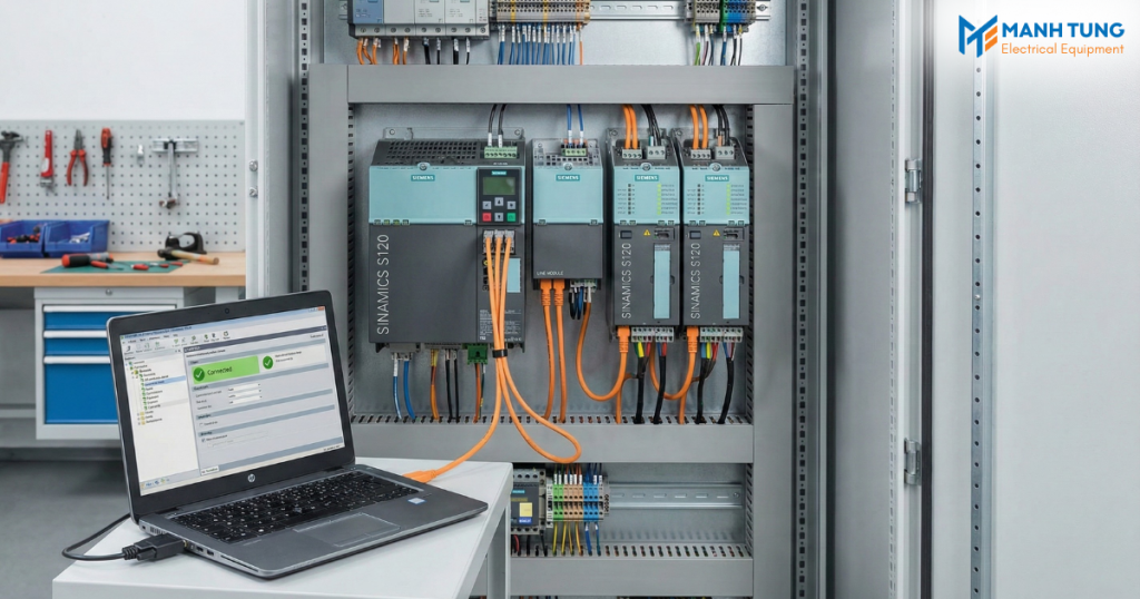 Hướng dẫn cài đặt biến tần Siemens Sinamics S120