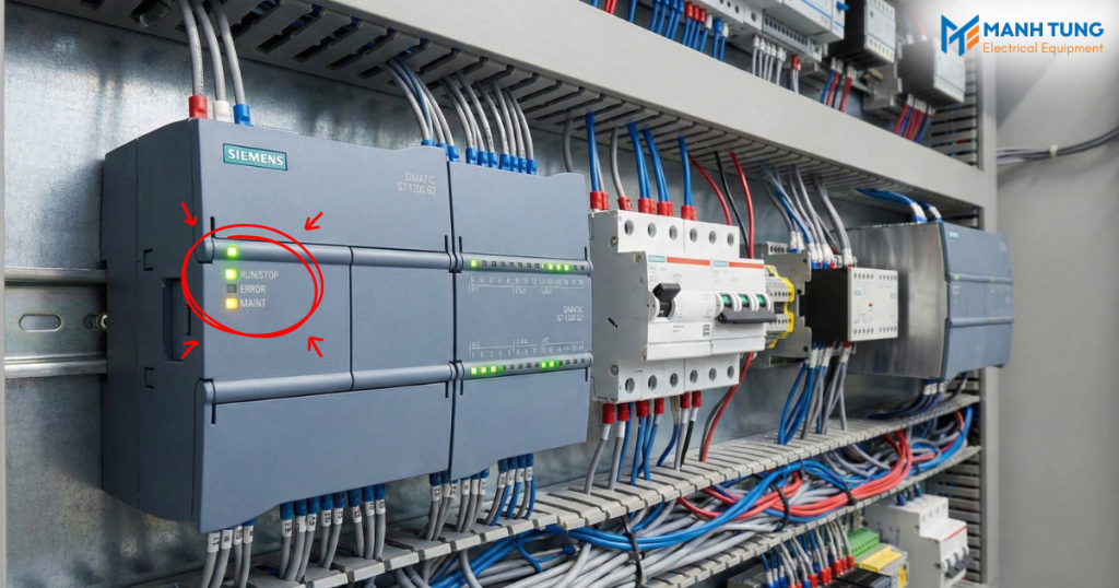 Phân tích lỗi PLC S7 1200 G2 bằng cách Sử dụng đèn LED trạng thái
