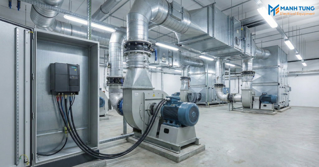 Ứng dụng trong hệ thống quạt và thông gió