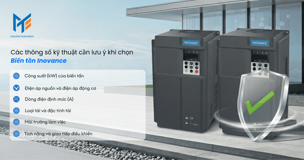 Các thông số kỹ thuật cần lưu ý khi chọn Biến tần Inovance