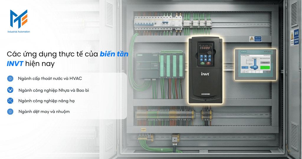 Các ứng dụng thực tế của biến tần INVT hiện nay