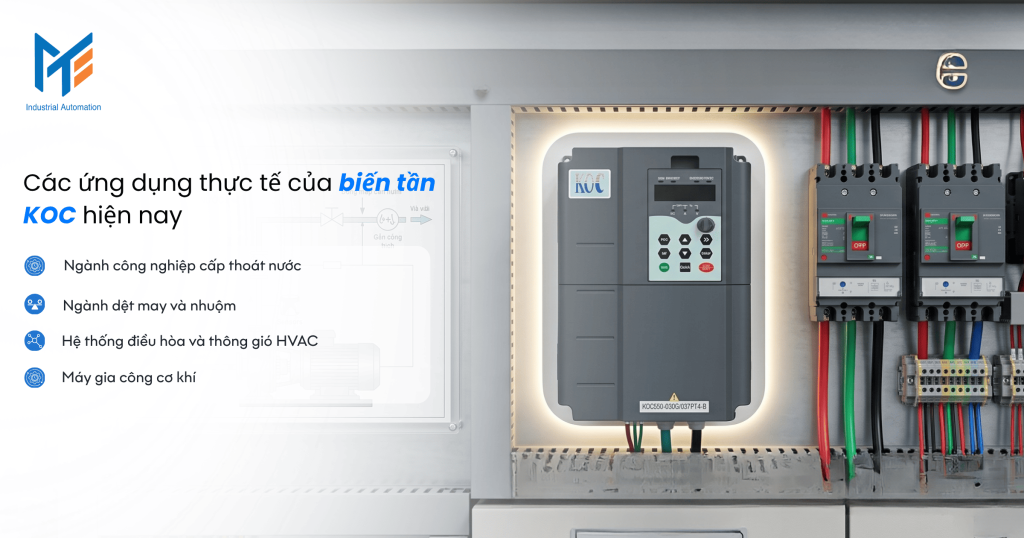 Các ứng dụng thực tế của biến tần KOC hiện nay