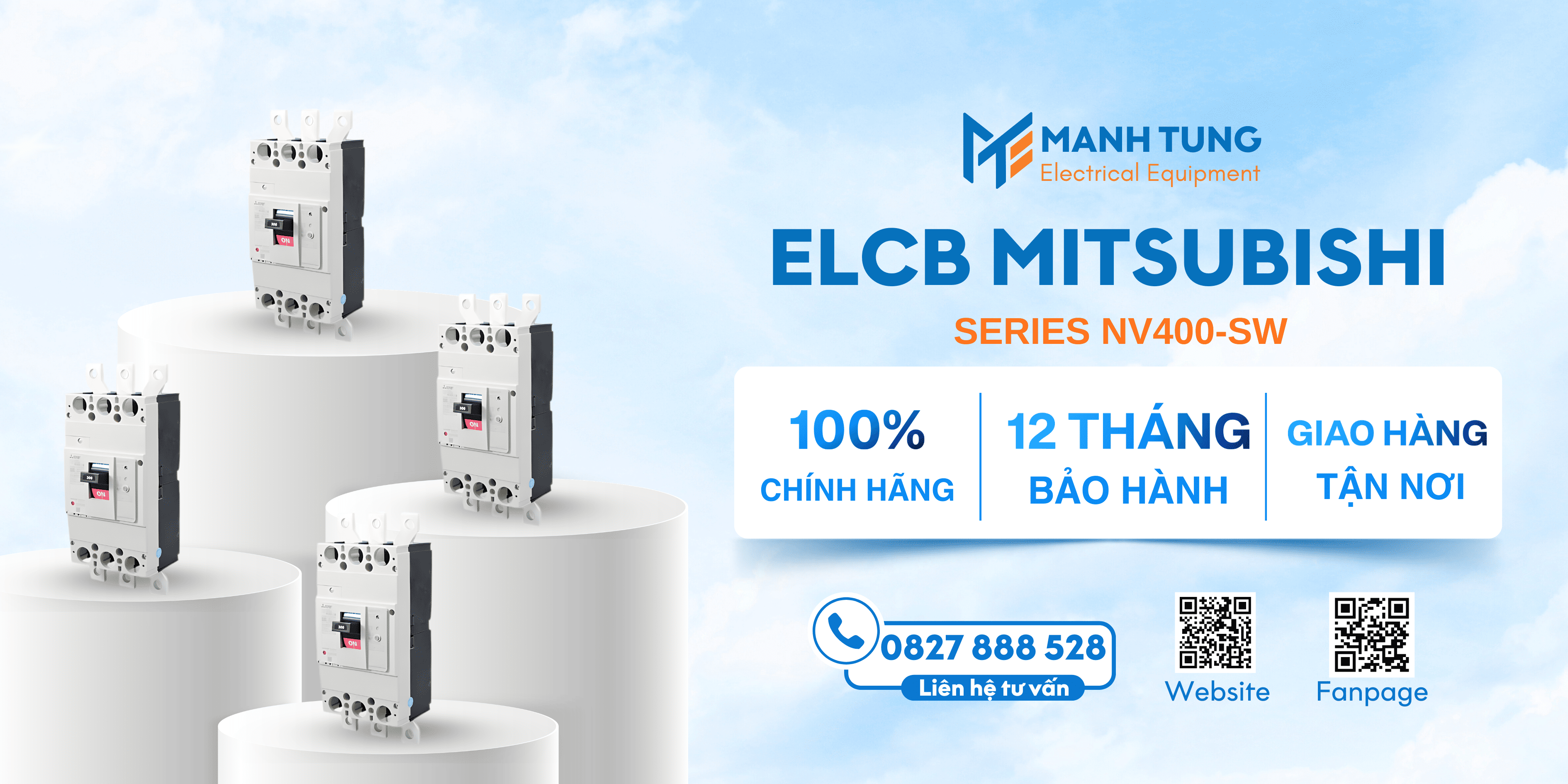 Mạnh Tùng nhà cung cấp ELCB Mitsubishi NV400-SW uy tín chính hãng