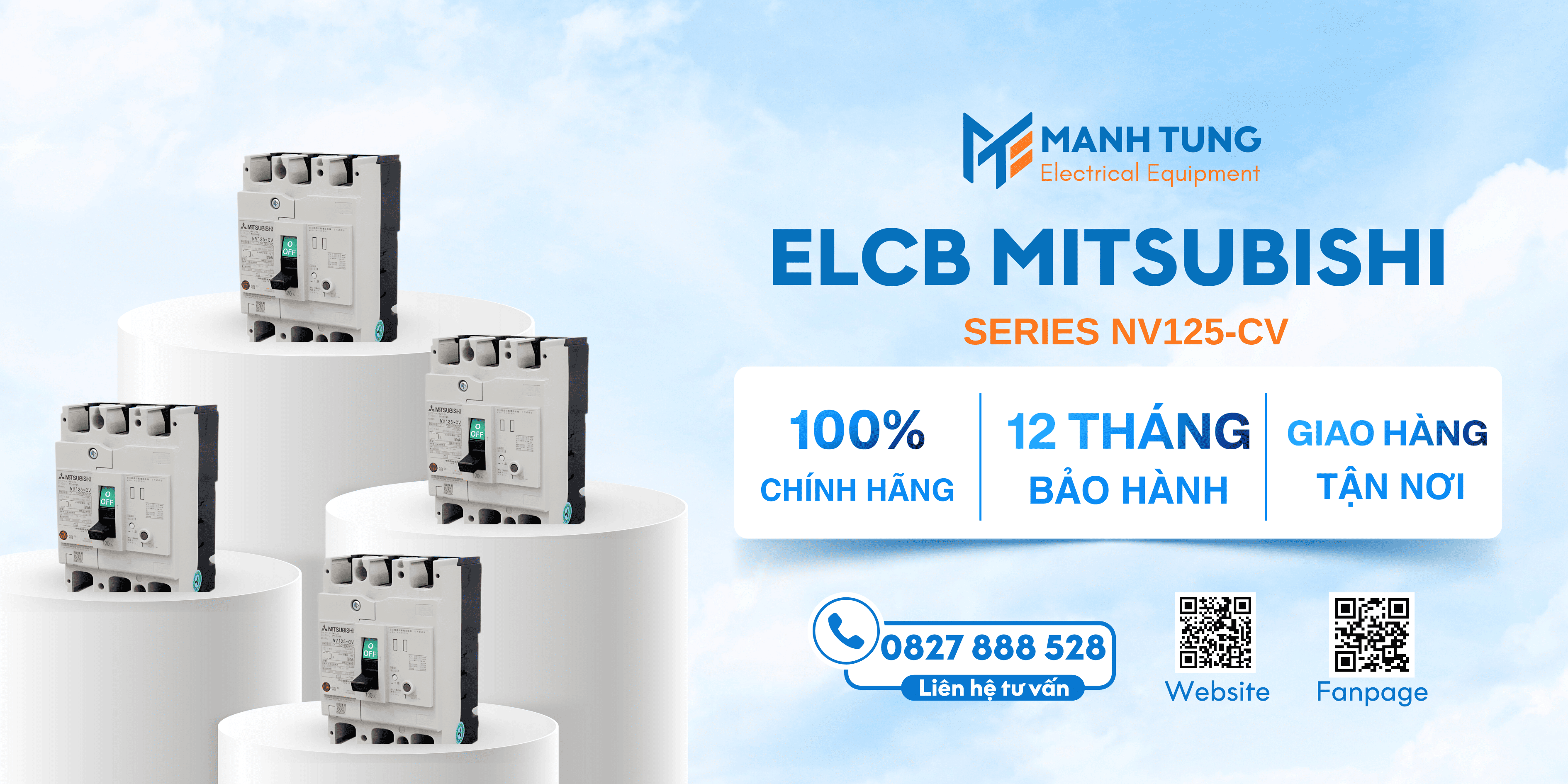 Mạnh Tùng nhà cung cấp ELCB Mitsubishi Series NV125-CV uy tín chính hãng