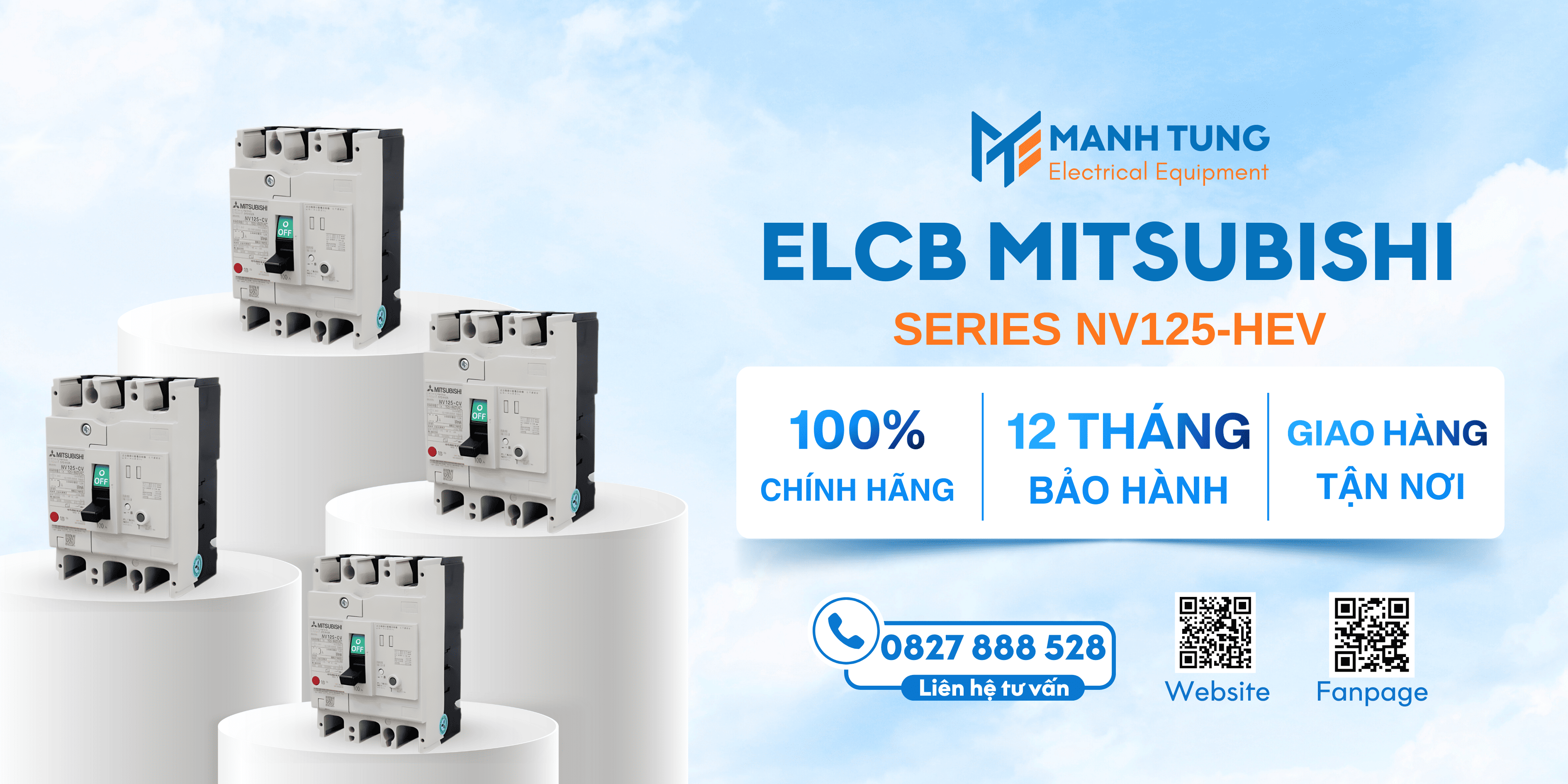 Mạnh Tùng nhà cung cấp ELCB Mitsubishi Series NV125-HEV uy tín chính hãng