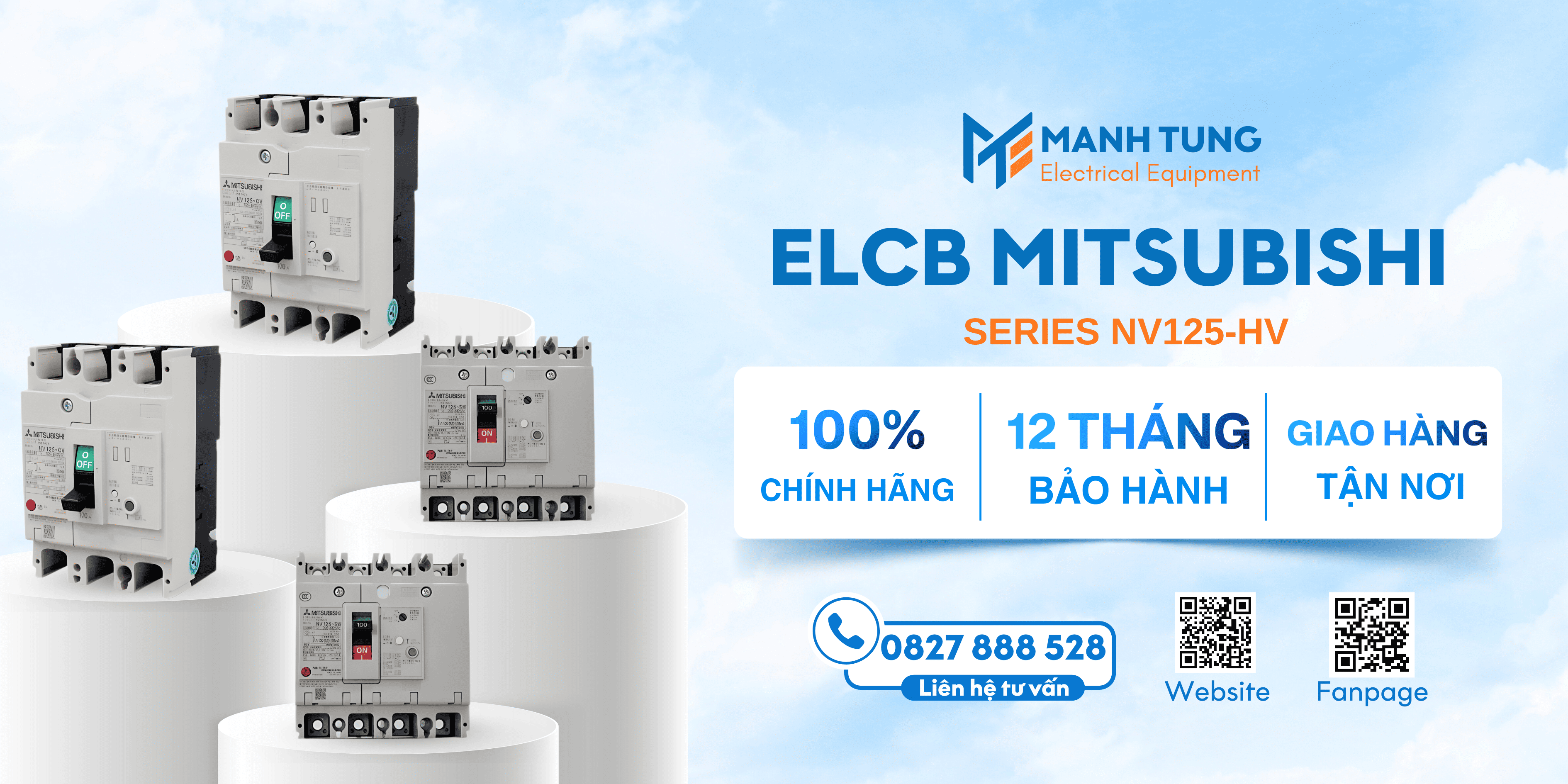 Mạnh Tùng nhà cung cấp ELCB Mitsubishi Series NV125-HV uy tín chính hãng