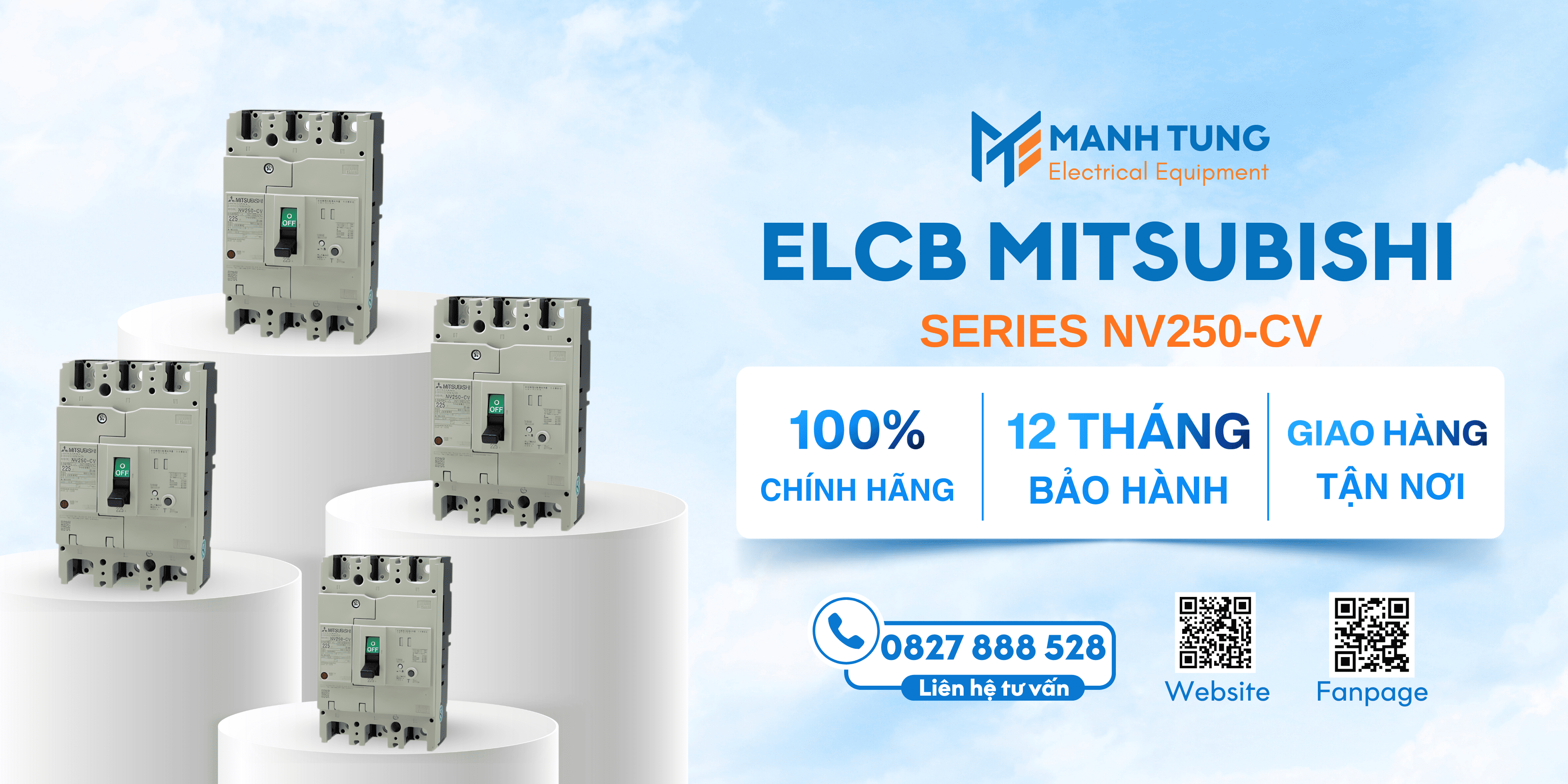 Mạnh Tùng nhà cung cấp ELCB Mitsubishi Series NV250-CV uy tín chính hãng
