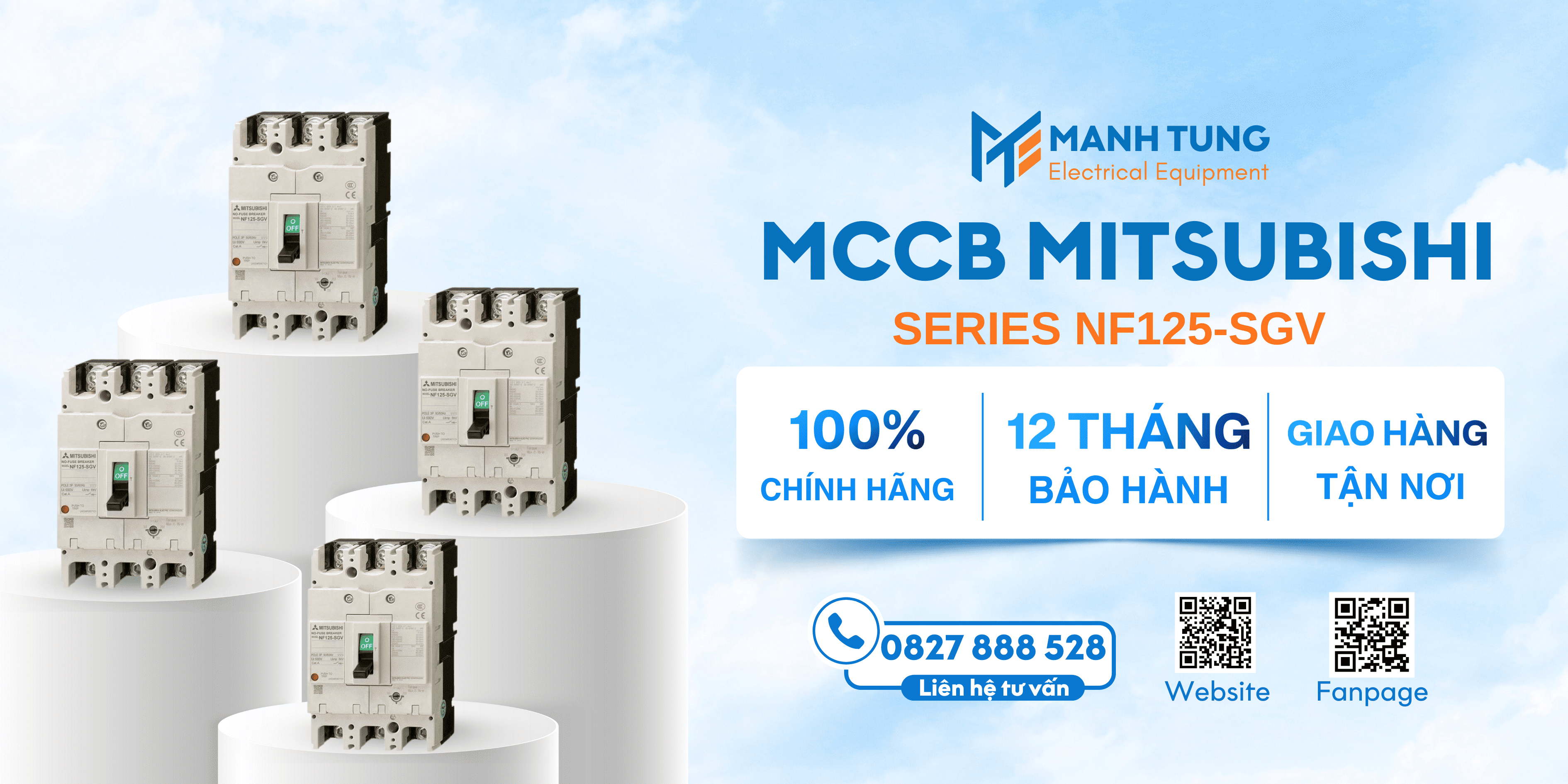 Mạnh Tùng nhà cung cấp ELCB Mitsubishi Series NV250-HEV uy tín chính hãng