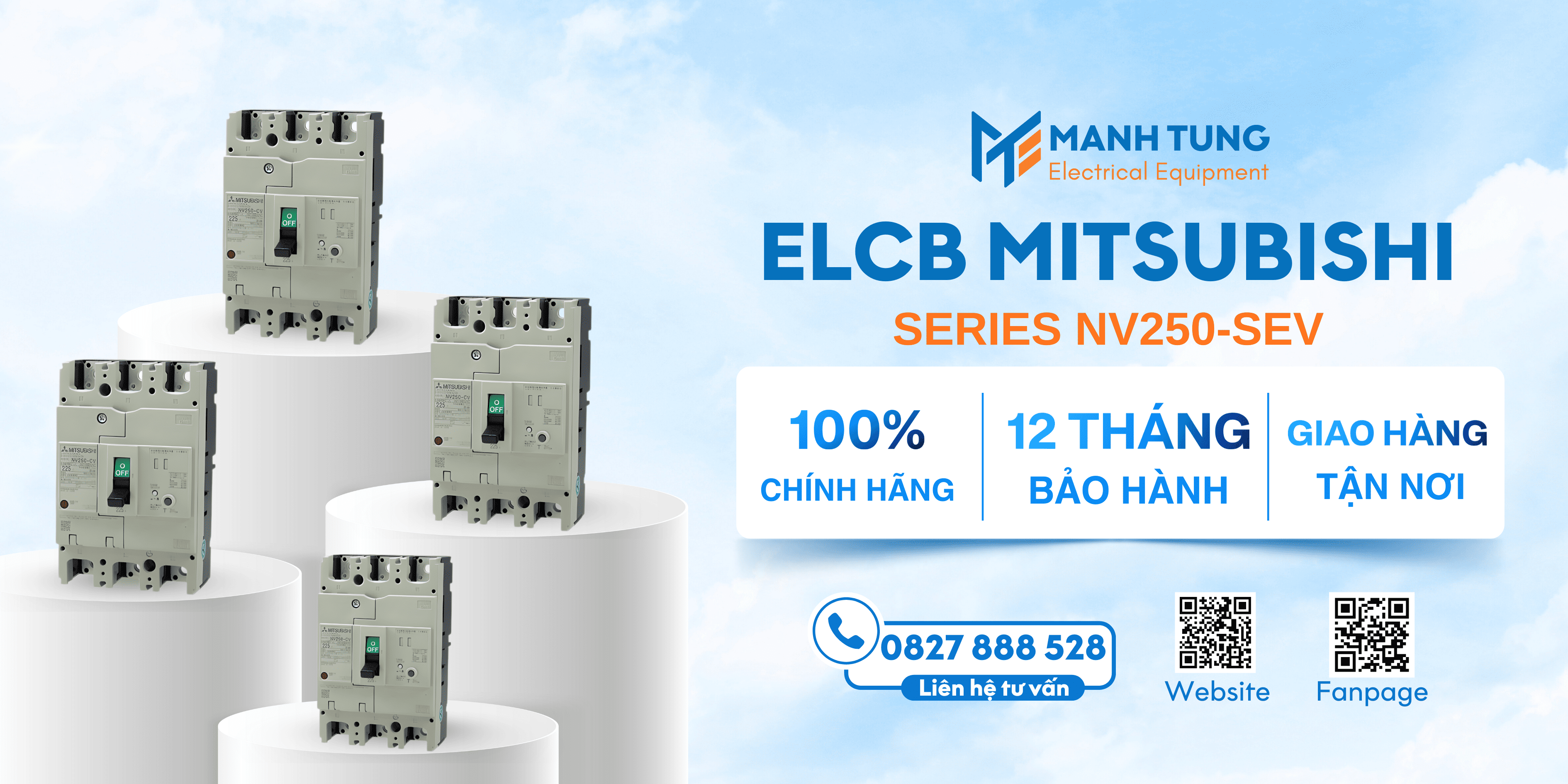 Mạnh Tùng nhà cung cấp ELCB Mitsubishi Series NV250-SEV uy tín chính hãng