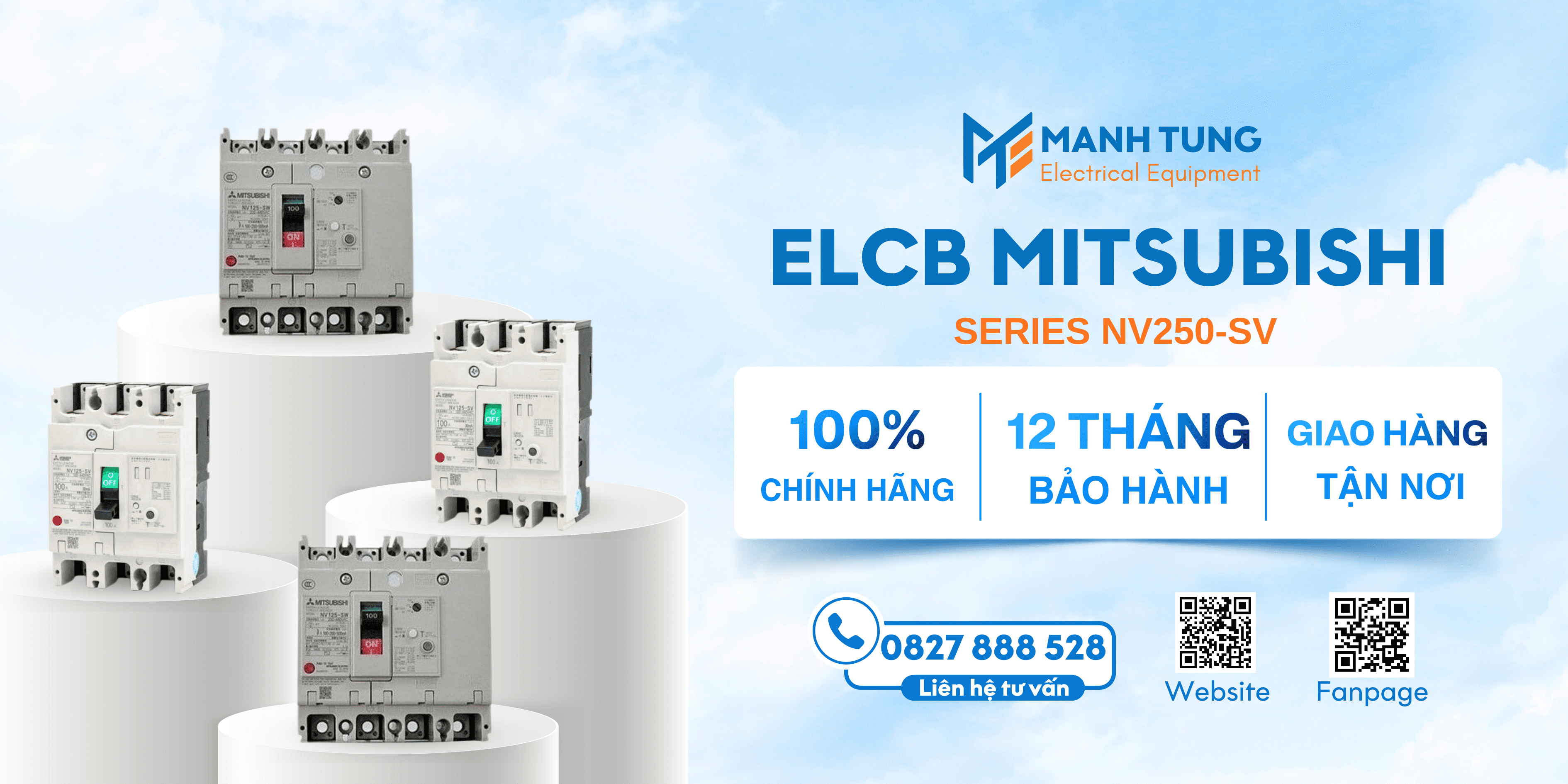 Mạnh Tùng nhà cung cấp ELCB Mitsubishi Series NV250-SV uy tín chính hãng