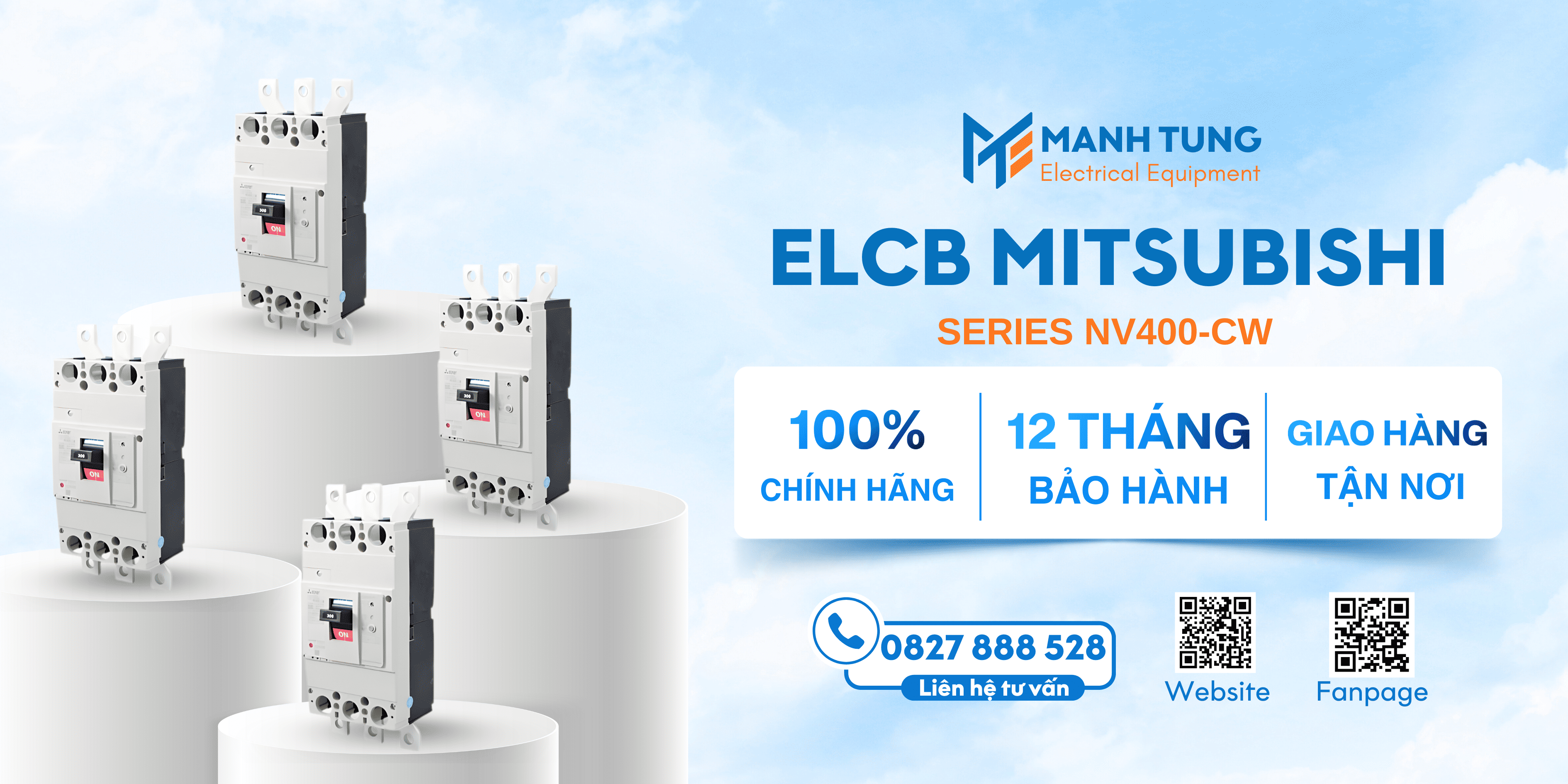 Mạnh Tùng nhà cung cấp ELCB Mitsubishi Series NV400-CW uy tín chính hãng