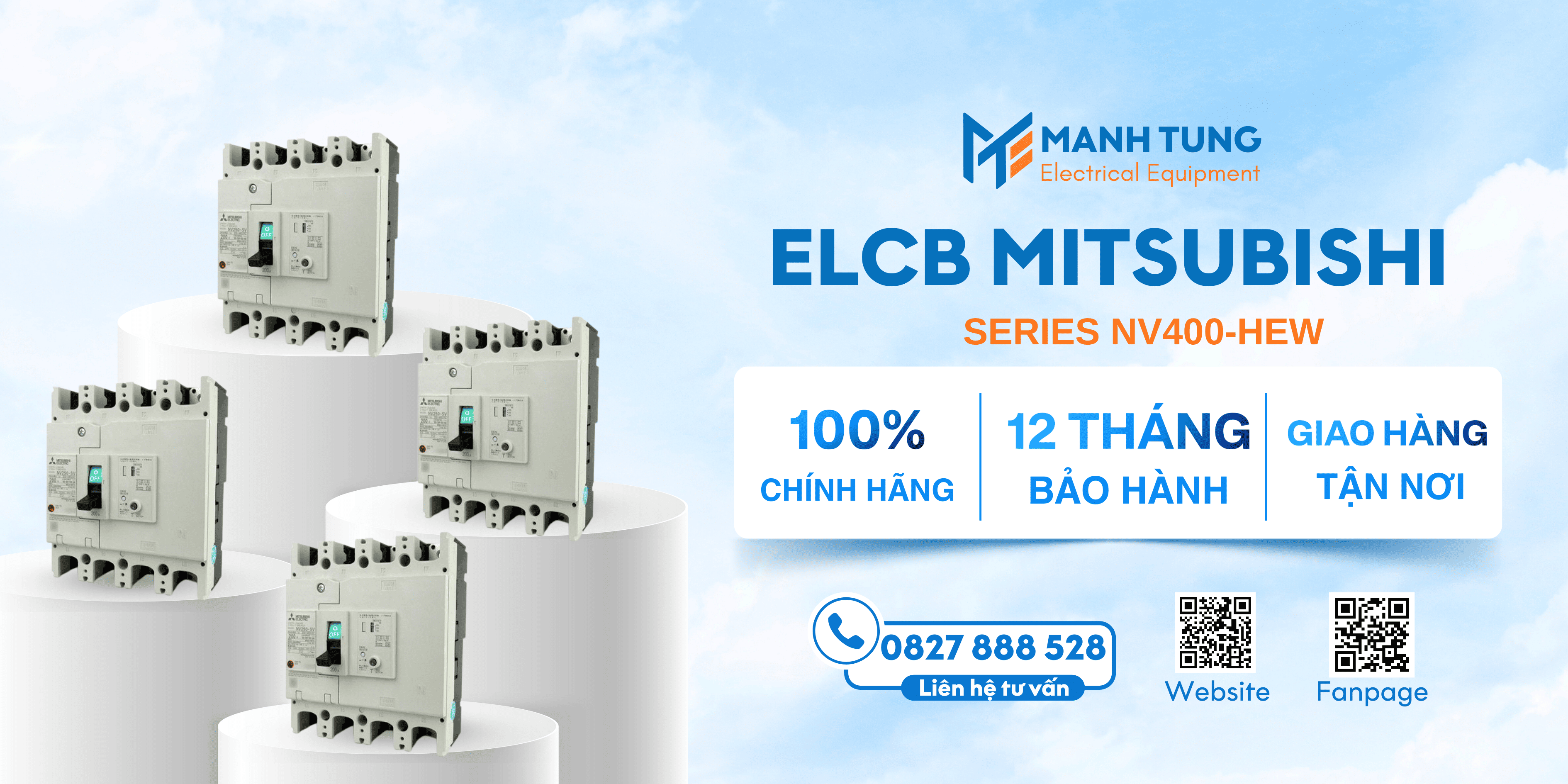 Mạnh Tùng nhà cung cấp ELCB Mitsubishi Series NV400-HEW uy tín chính hãng