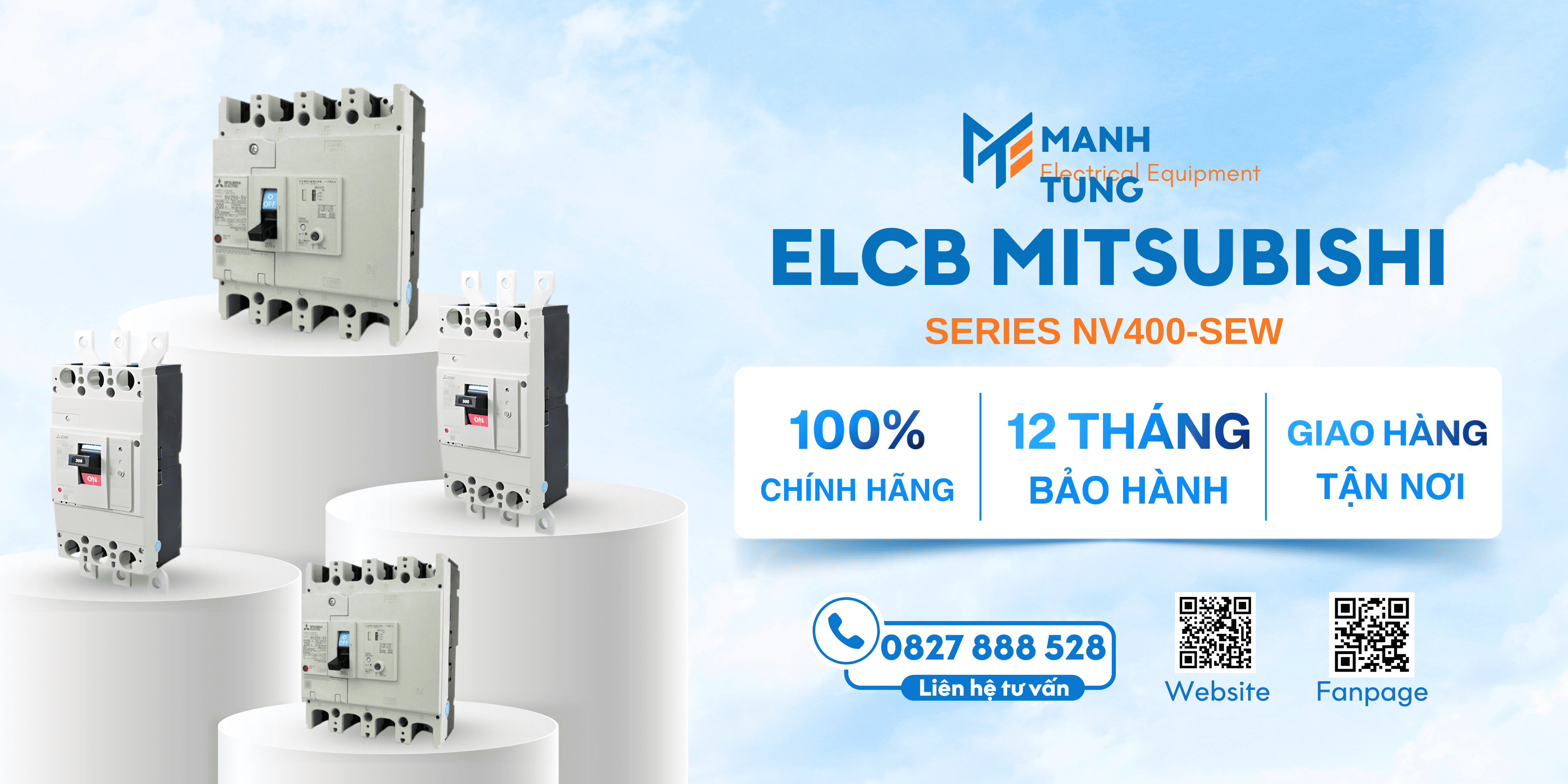 Mạnh Tùng nhà cung cấp ELCB Mitsubishi Series NV400-SEW uy tín chính hãng