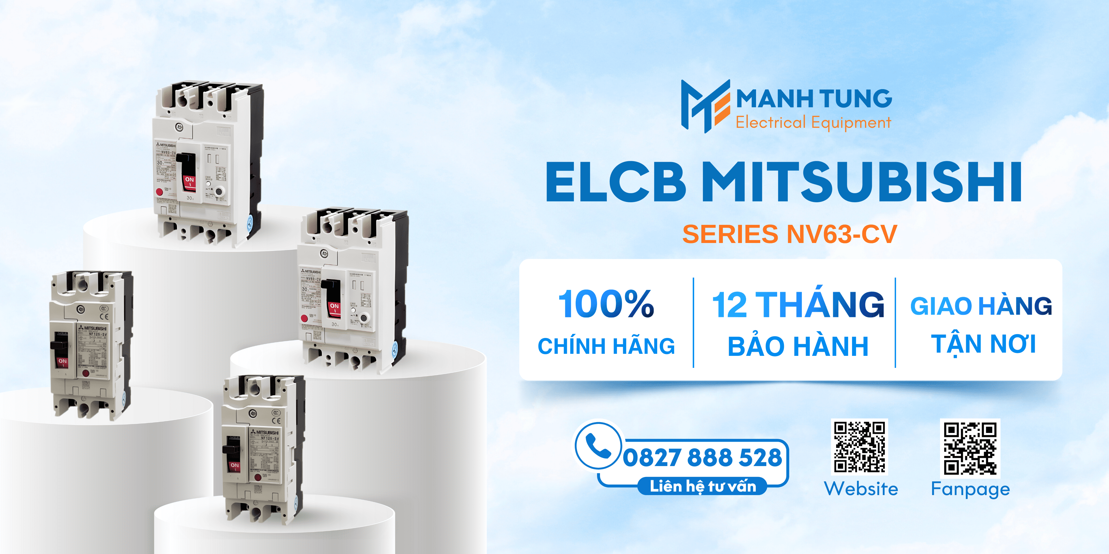 Mạnh Tùng nhà cung cấp ELCB Mitsubishi Series NV63-CV uy tín chính hãng