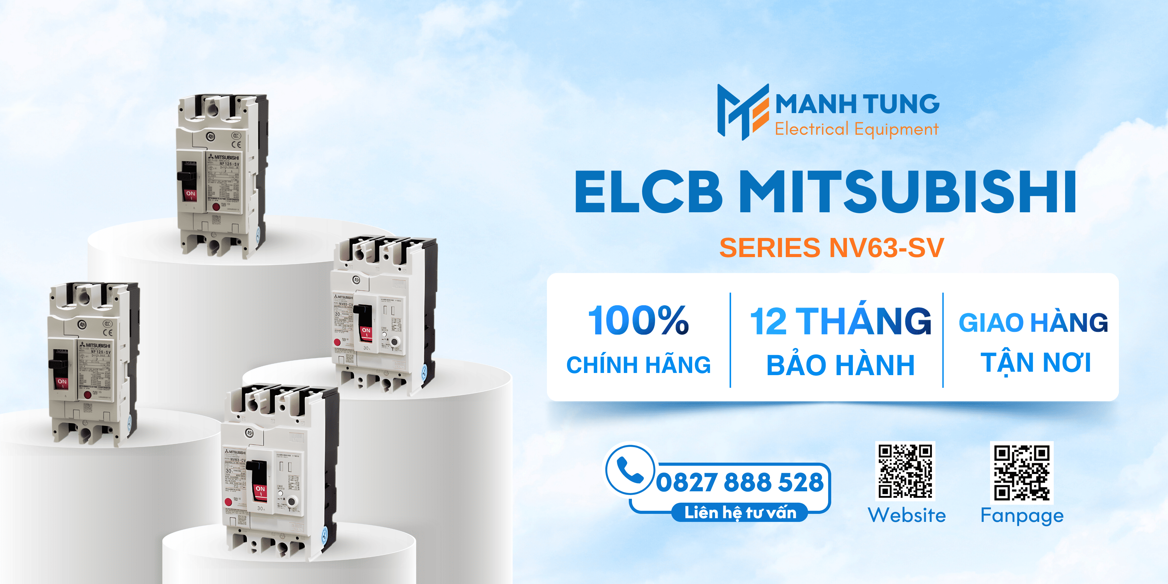 Mạnh Tùng nhà cung cấp ELCB Mitsubishi Series NV63-SV uy tín chính hãng