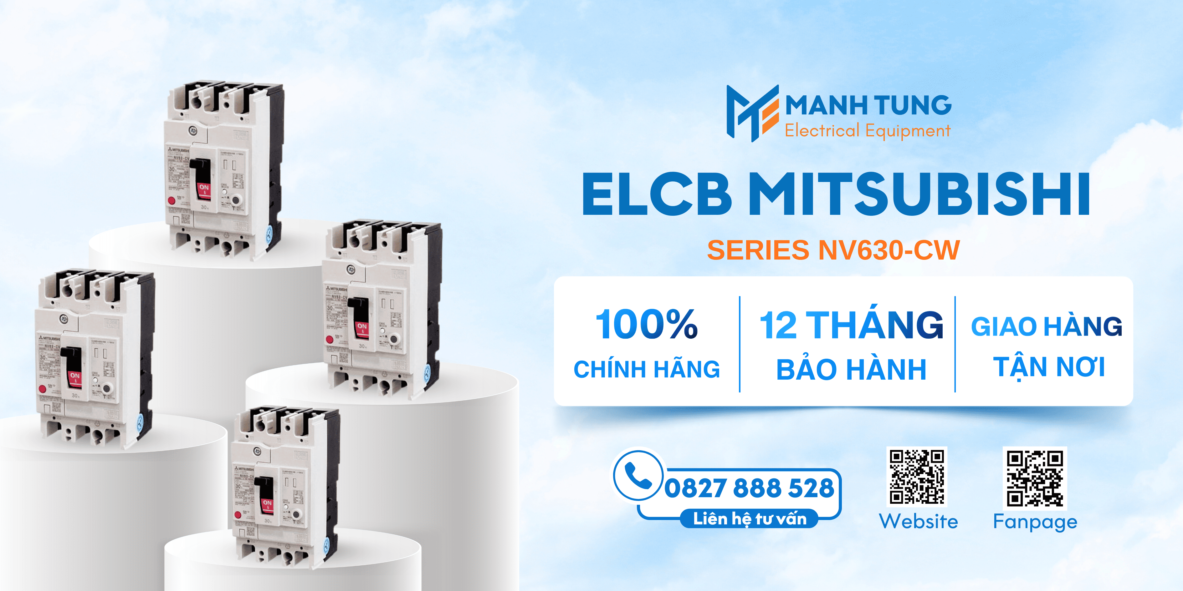 Mạnh Tùng nhà cung cấp ELCB Mitsubishi Series NV630-CW uy tín chính hãng