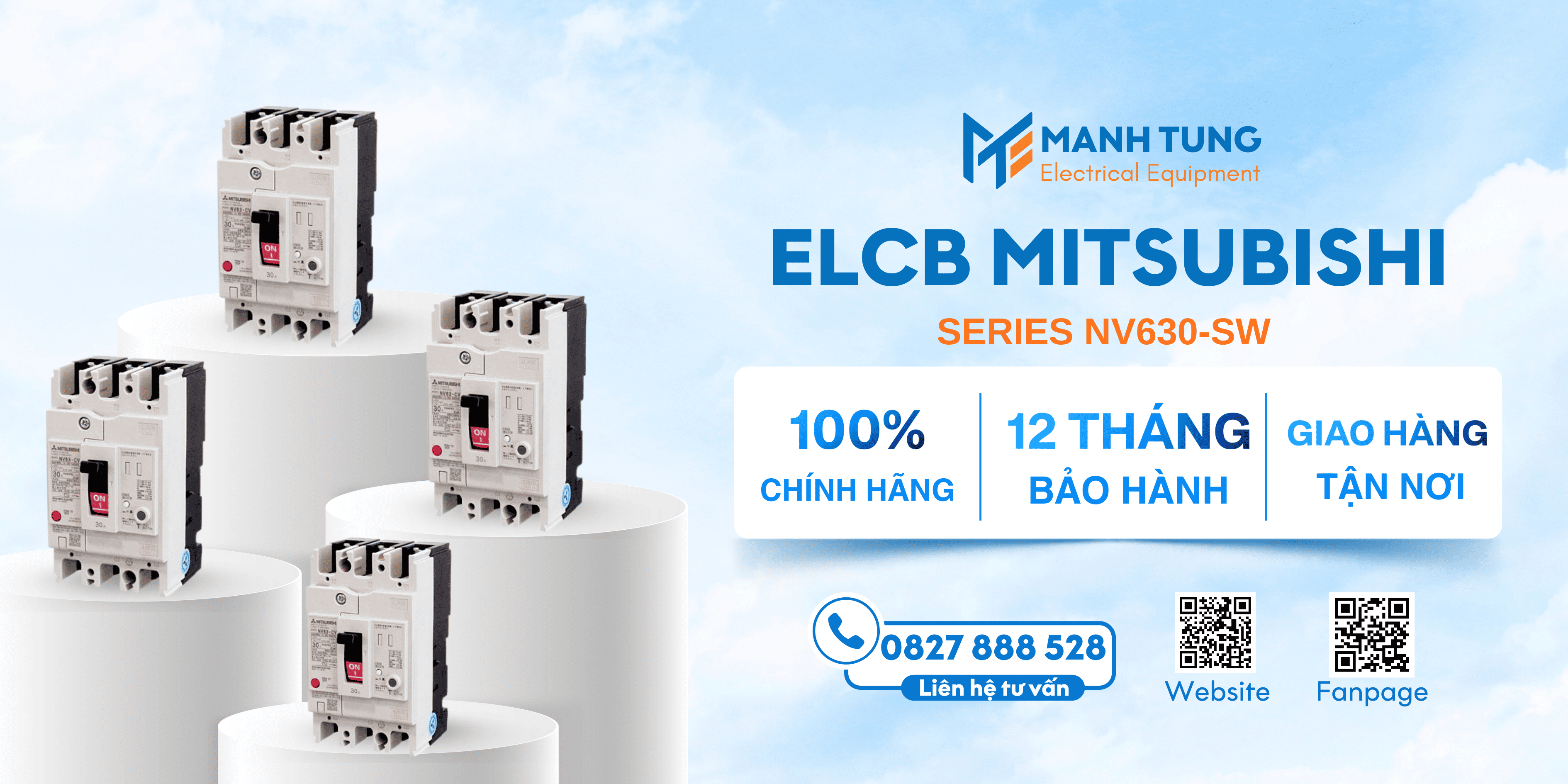 Mạnh Tùng nhà cung cấp ELCB Mitsubishi NV630-SW uy tín chính hãng