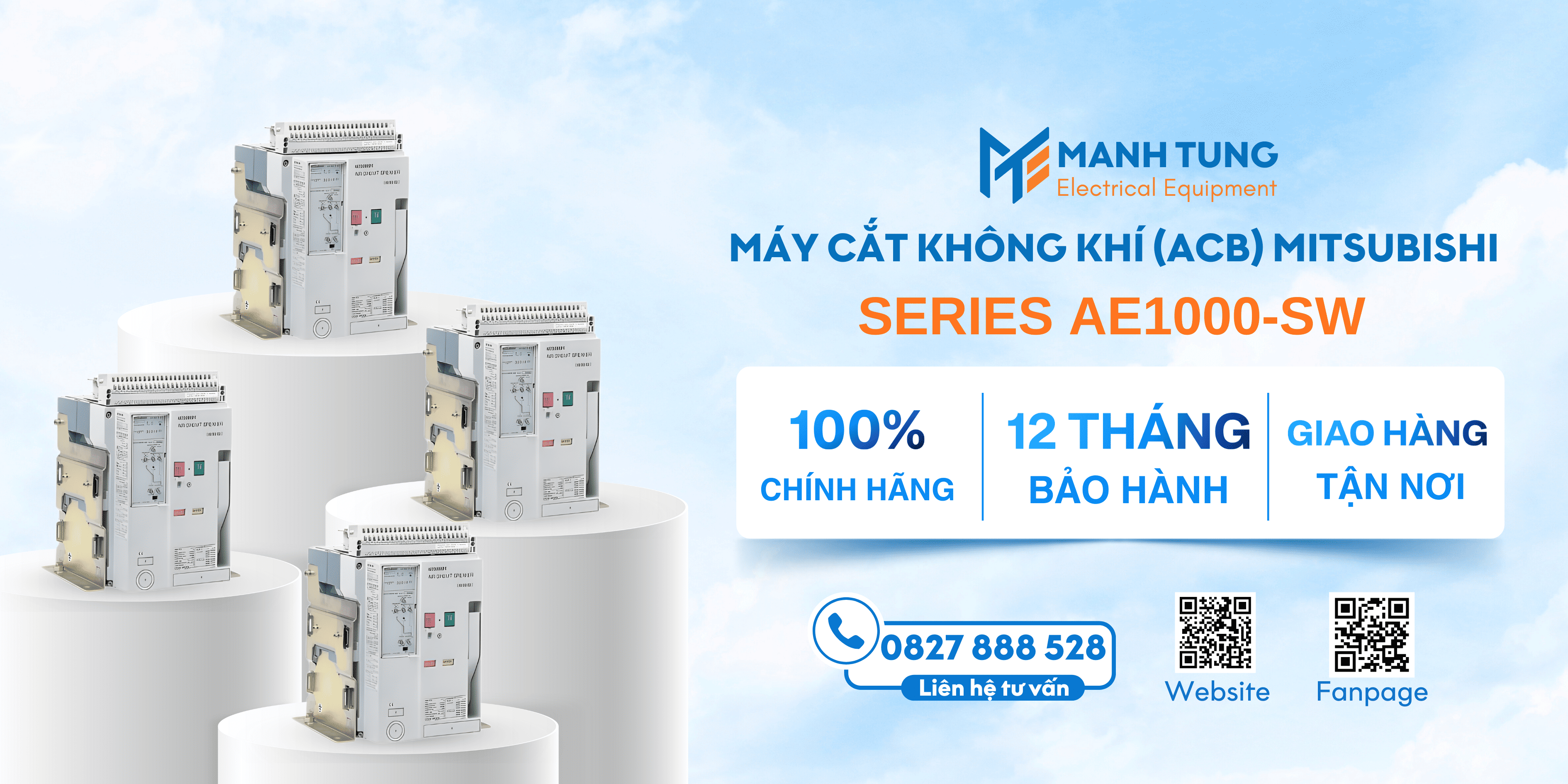 Mạnh Tùng nhà cung cấp Máy cắt không khí (ACB) Mitsubishi Series AE1000-SW uy  tín chính hãng