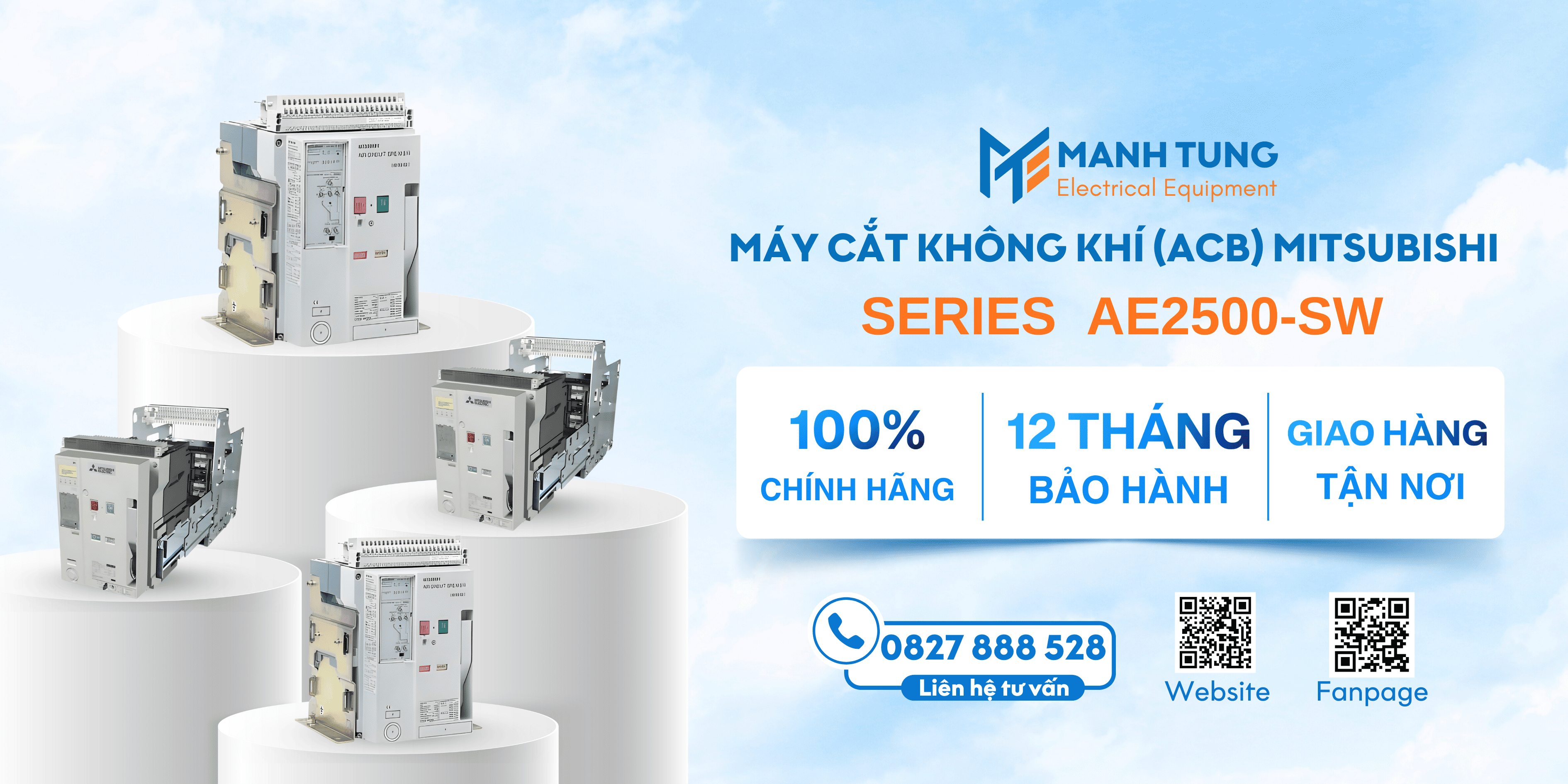 Mạnh Tùng nhà cung cấp Máy cắt không khí (ACB) Mitsubishi Series AE2500-SW uy tín chính hãng