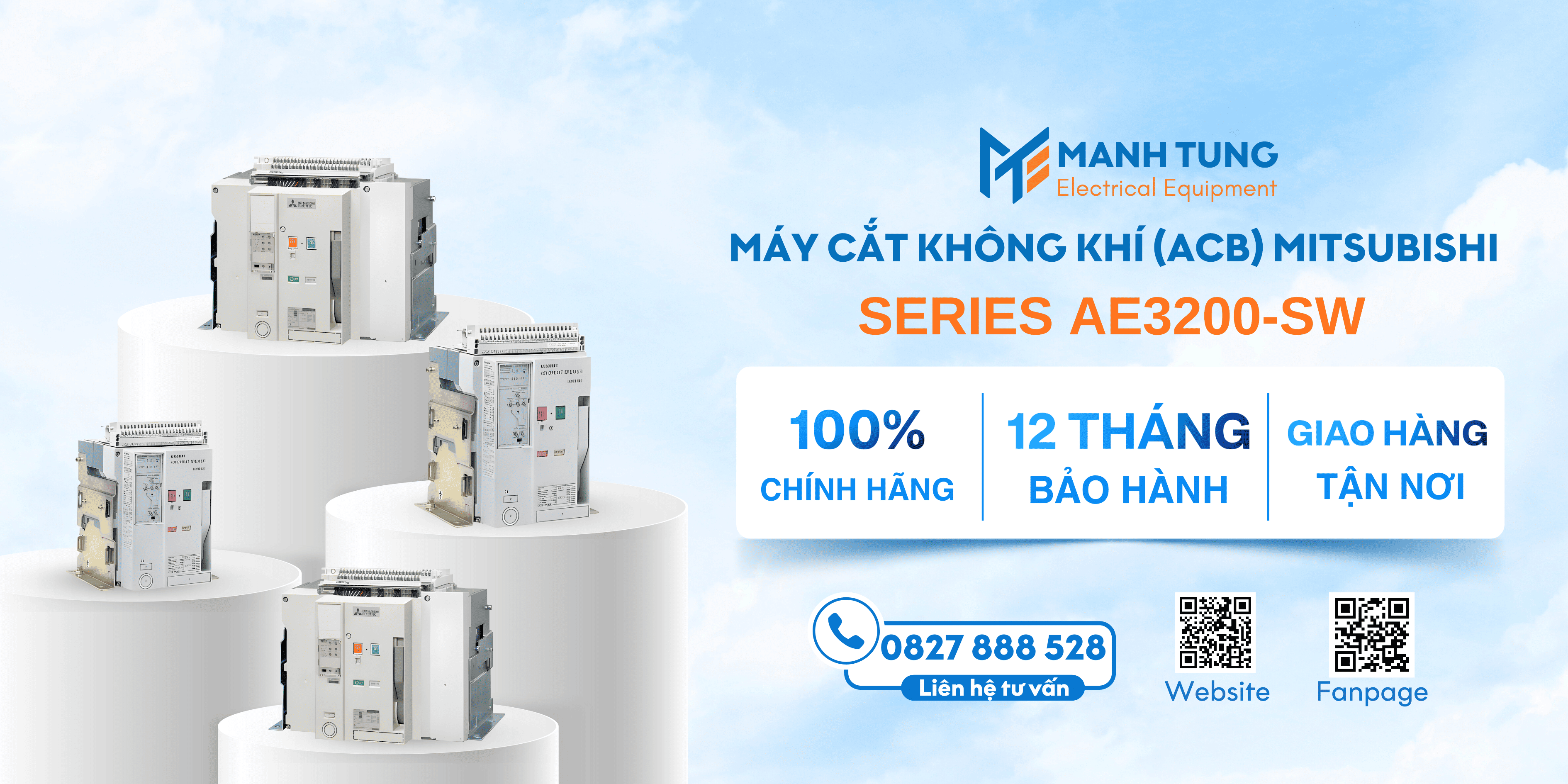 Mạnh Tùng nhà cung cấp Máy cắt không khí (ACB) Mitsubishi Series AE3200-SW uy tín chính hãng