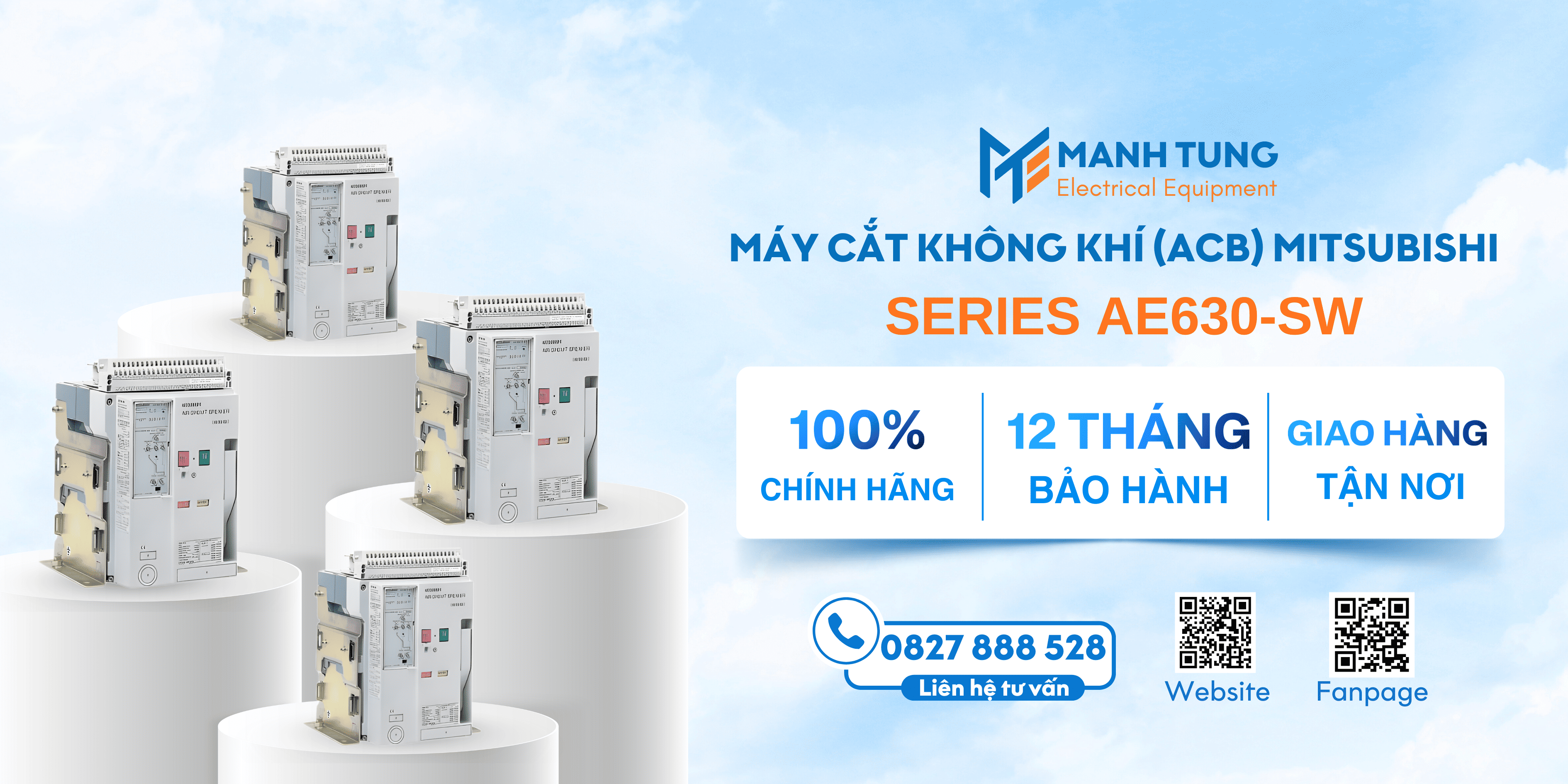 Mạnh Tùng nhà cung cấp Máy cắt không khí (ACB) Mitsubishi Series AE630-SW uy tín chính hãng