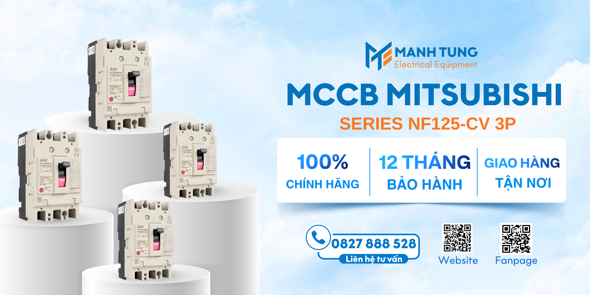 Mạnh Tùng nhà cung cấp MCCB Mitsubishi Series NF125-CV 3P uy tín chính hãng
