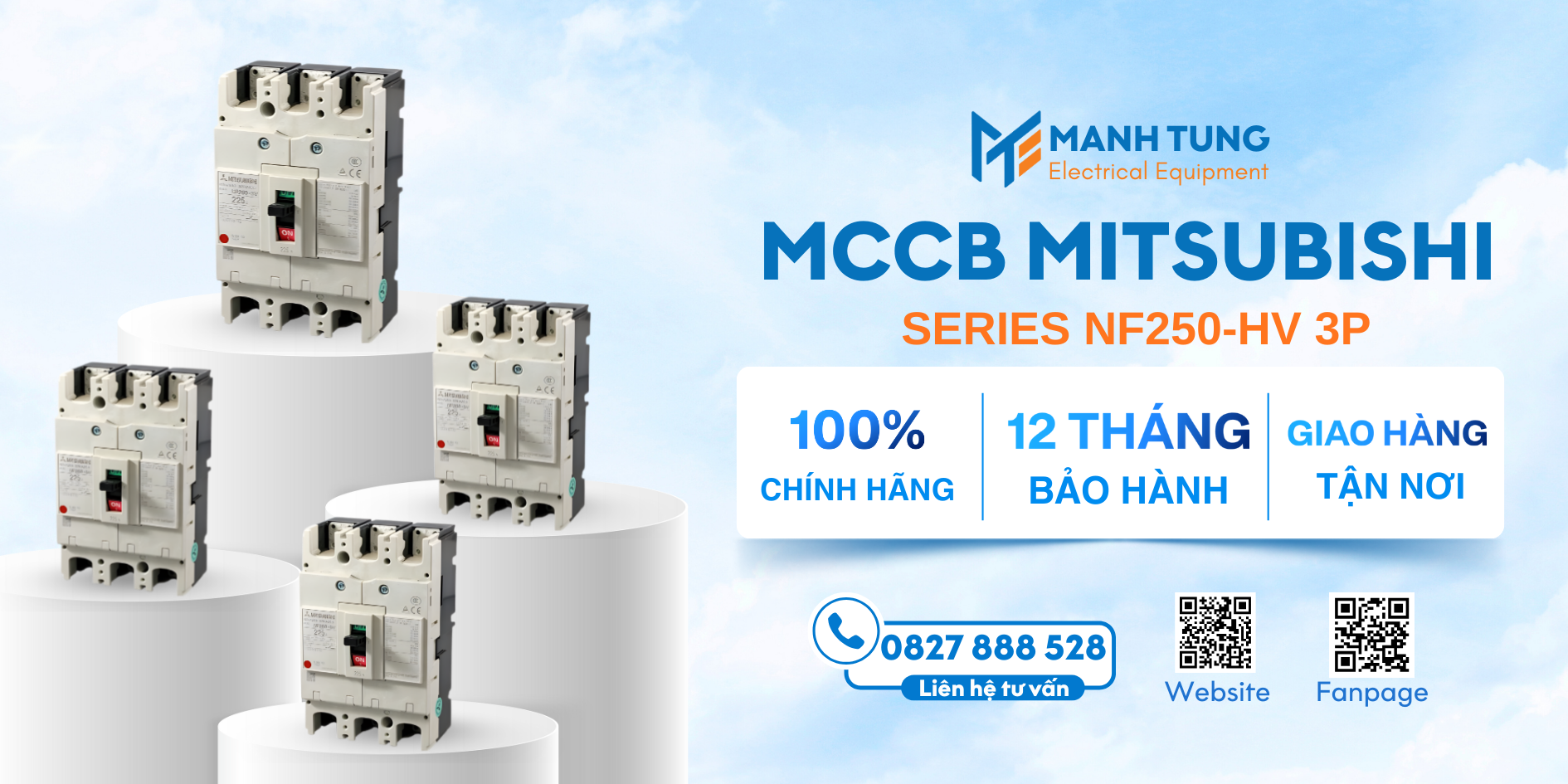 Mạnh Tùng nhà cung cấp MCCB Mitsubishi Series NF250-HV 3P uy tín chính hãng