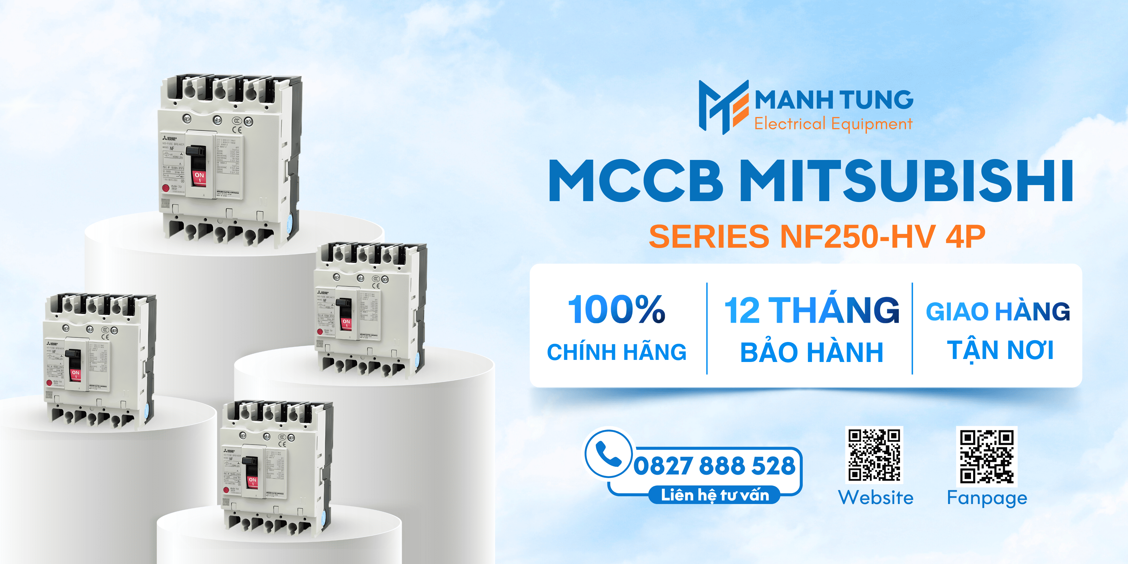 Mạnh Tùng nhà cung cấp MCCB Mitsubishi Series NF250-HV 4P uy tín chính hãng 