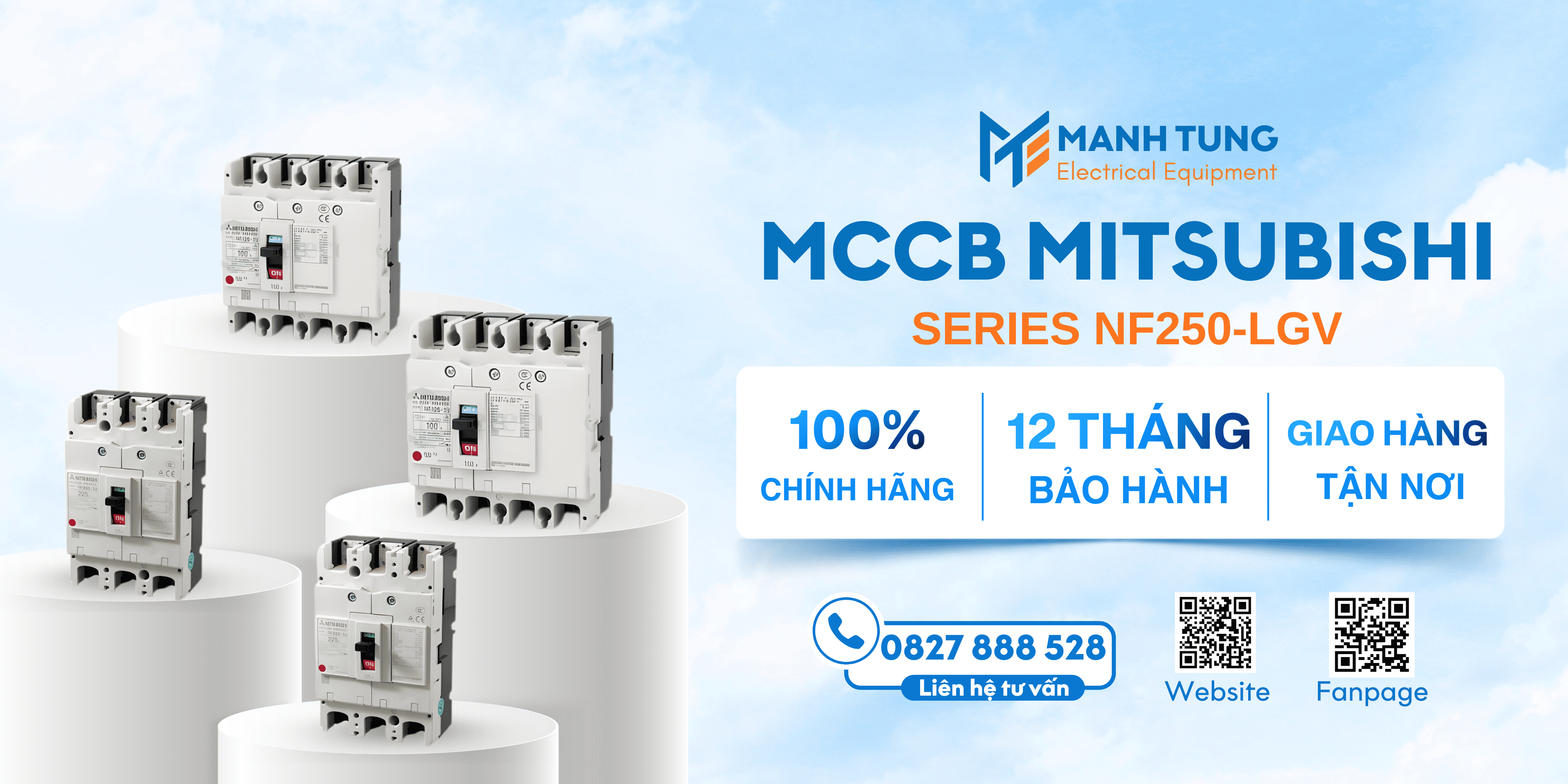 Mạnh Tùng nhà cung cấp MCCB Mitsubishi Series NF250-LGV uy tín chính hãng